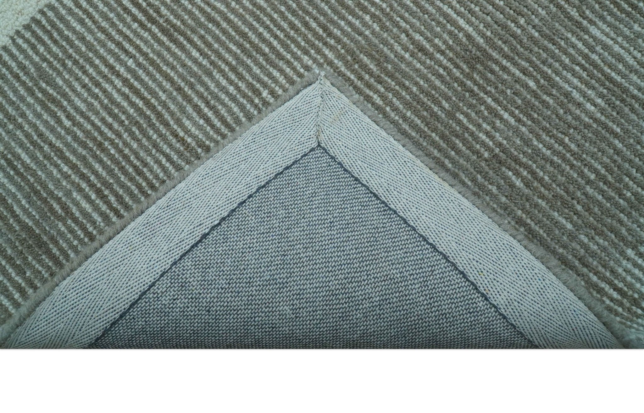Azure Custom Made Geometrical Charcoal And Gray Hand Tufted Wool Rug - Image 7