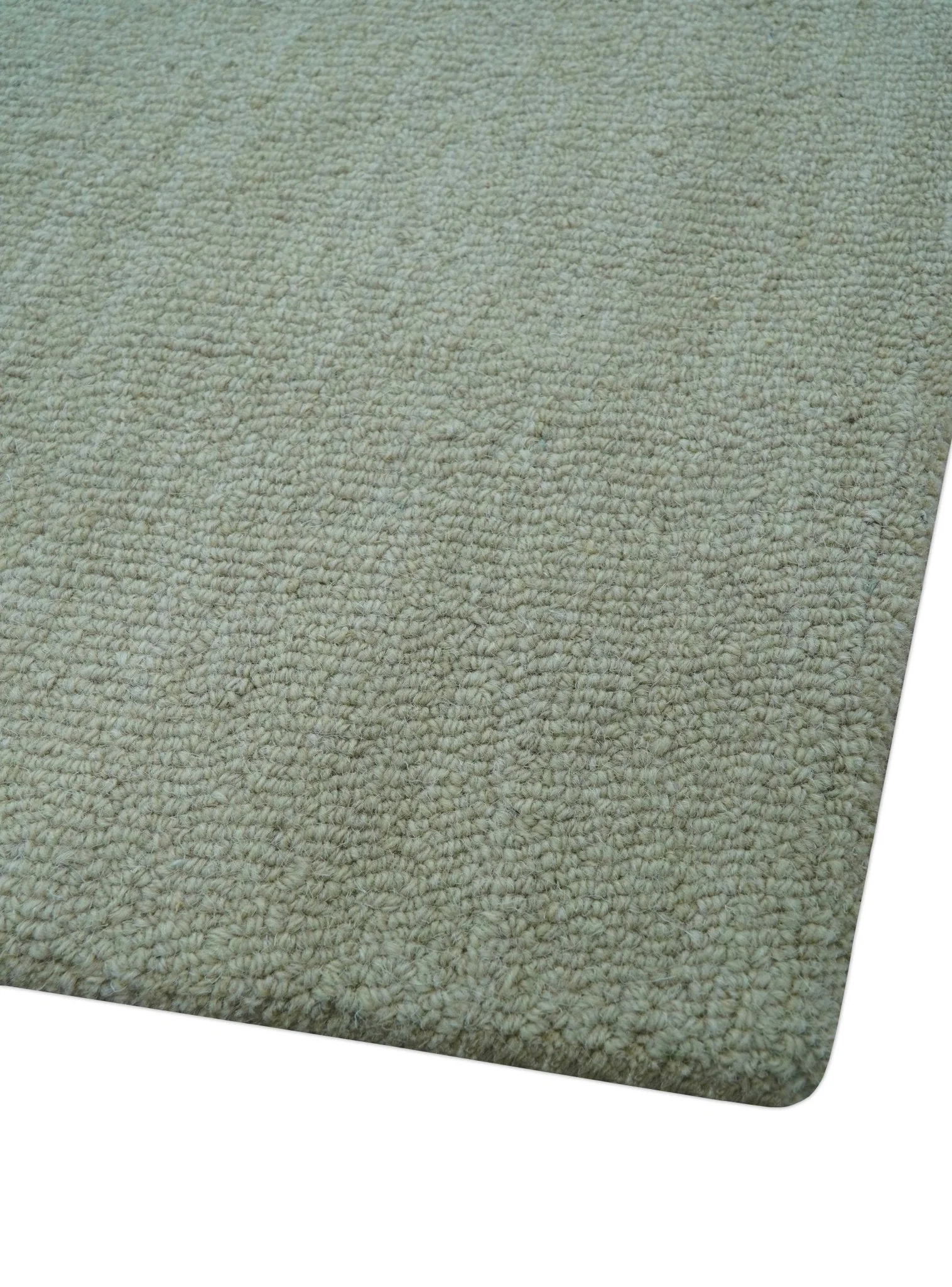 Azure Custom Made Modern Design Beige And Gray Hand Tufted Wool Rug - Image 9