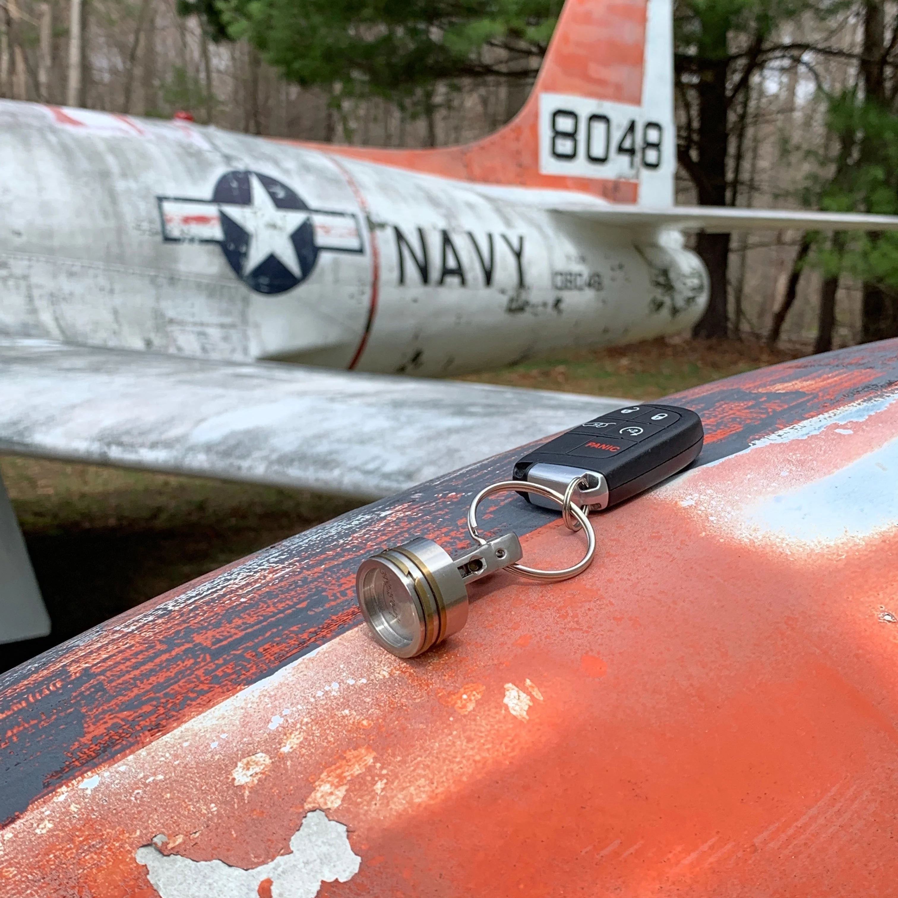 B-25 MItchell Bomber Wright R-2600 Radial Engine Stromberg Carburetor Mini Piston Keychain - Image 20