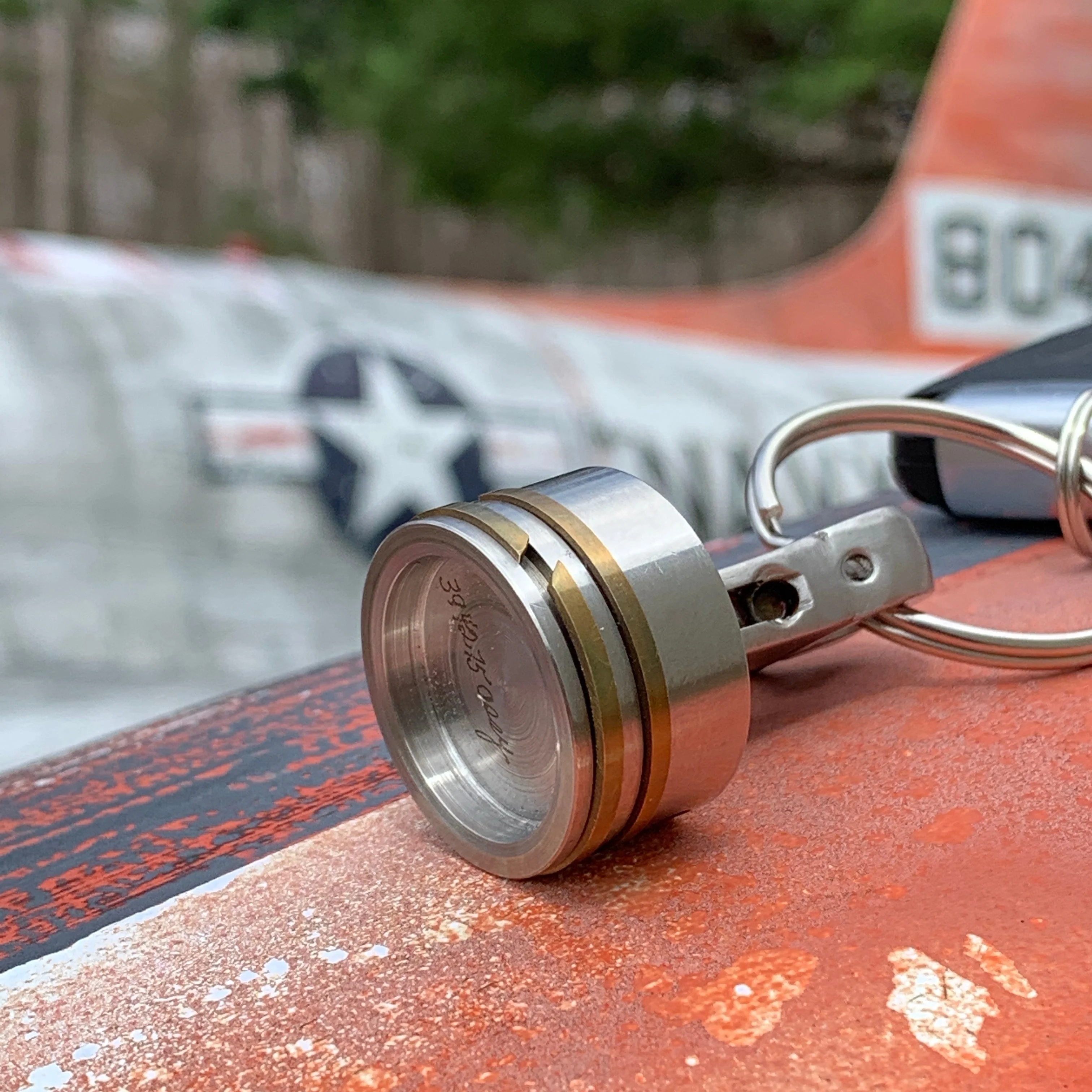B-25 MItchell Bomber Wright R-2600 Radial Engine Stromberg Carburetor Mini Piston Keychain - Image 4