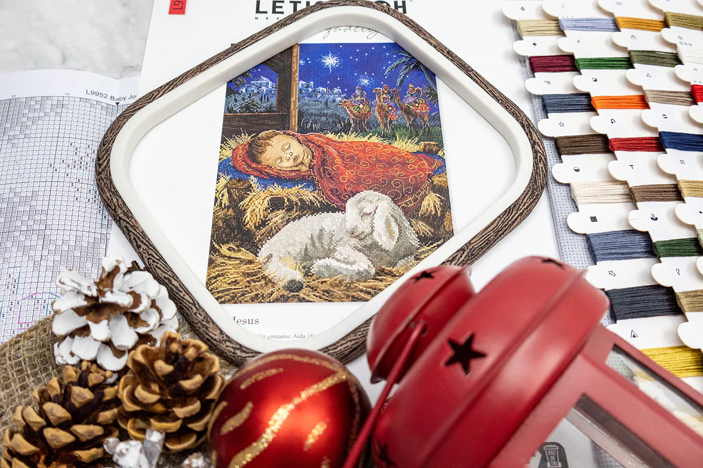 Baby Jesus L9952 Counted Cross Stitch Kit - Image 2