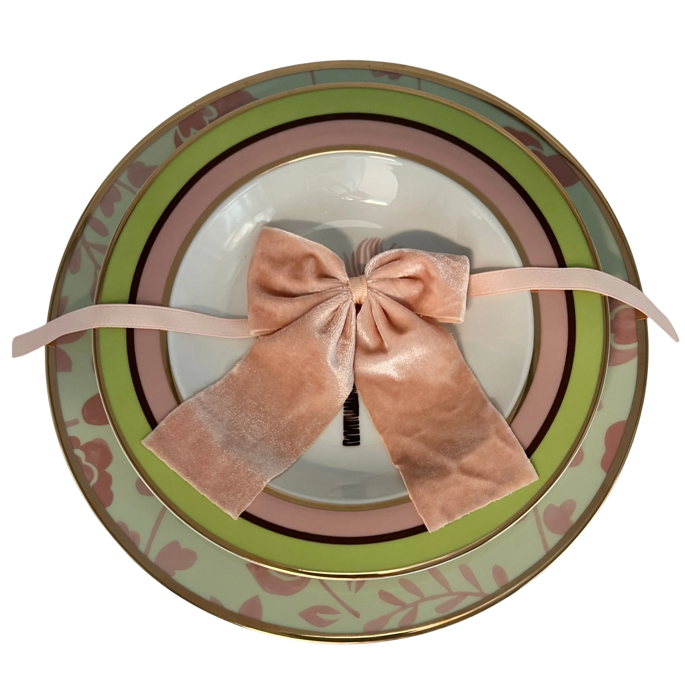 Soft Pink Velvet Napkin Bow Tie - Set of 6