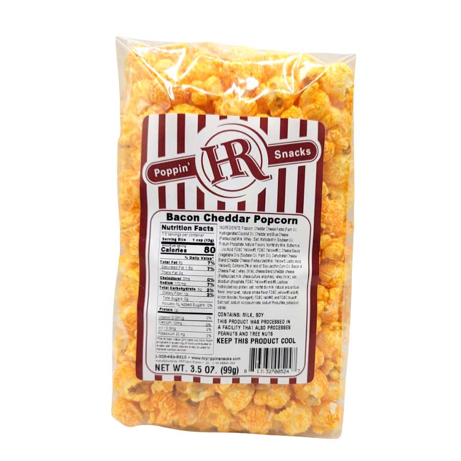 Bacon Cheddar Popcorn | 3.5 oz | Pack of 2 | HR Poppin' Snacks - Image 2