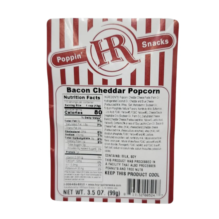 Bacon Cheddar Popcorn | 3.5 oz | Pack of 2 | HR Poppin' Snacks - Image 7