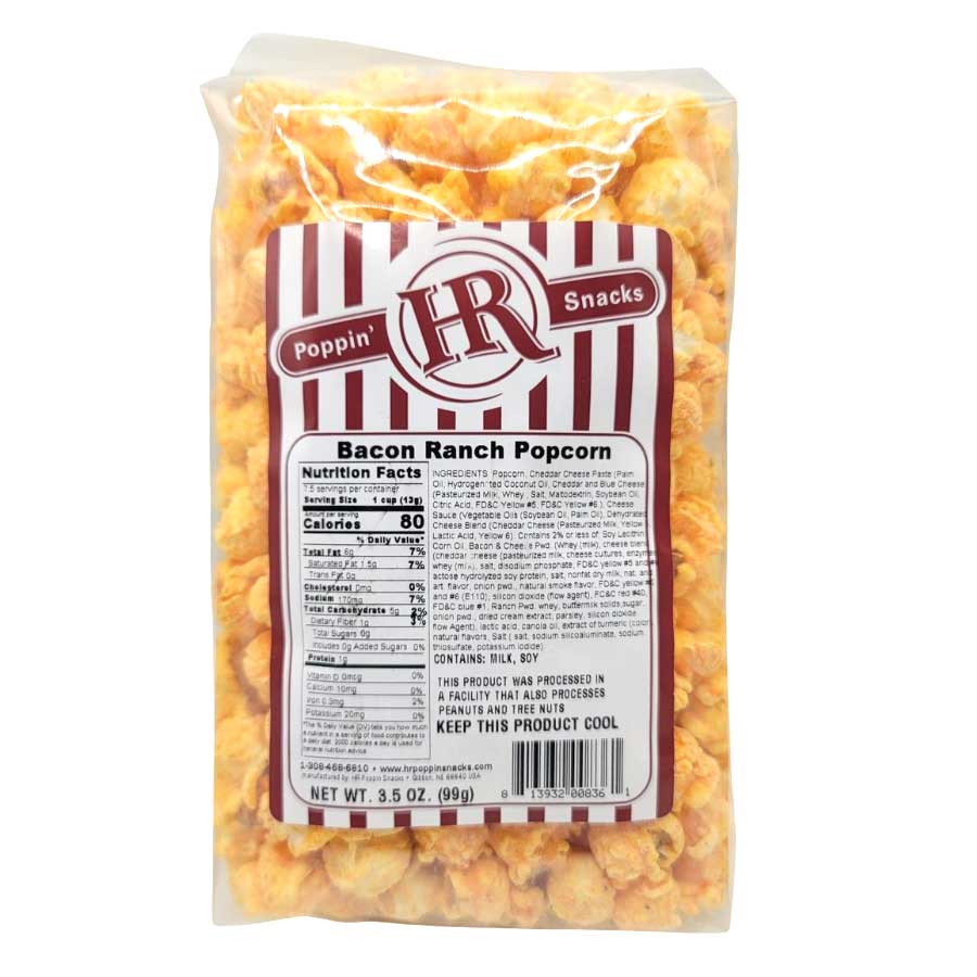 Bacon Ranch Popcorn | Pack of 2 | 3.5 oz | HR Poppin' Snacks - Image 2