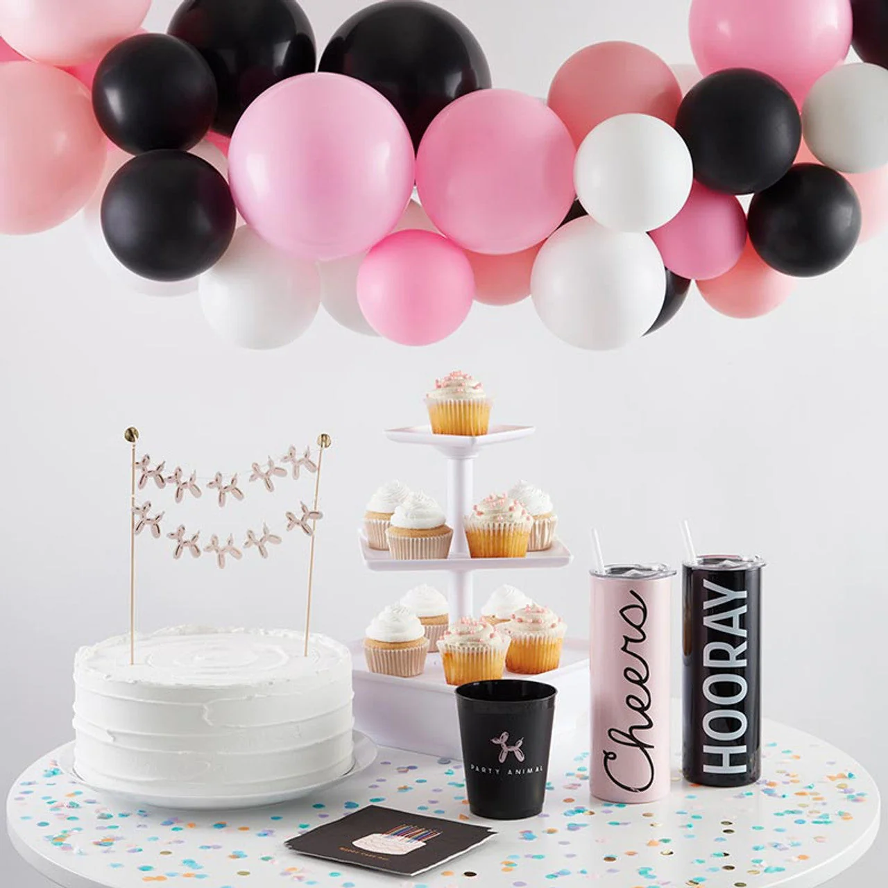 Balloon Dog Garland Cake Topper | Birthday Cake Decorations | 6.75" x 10" - Image 2