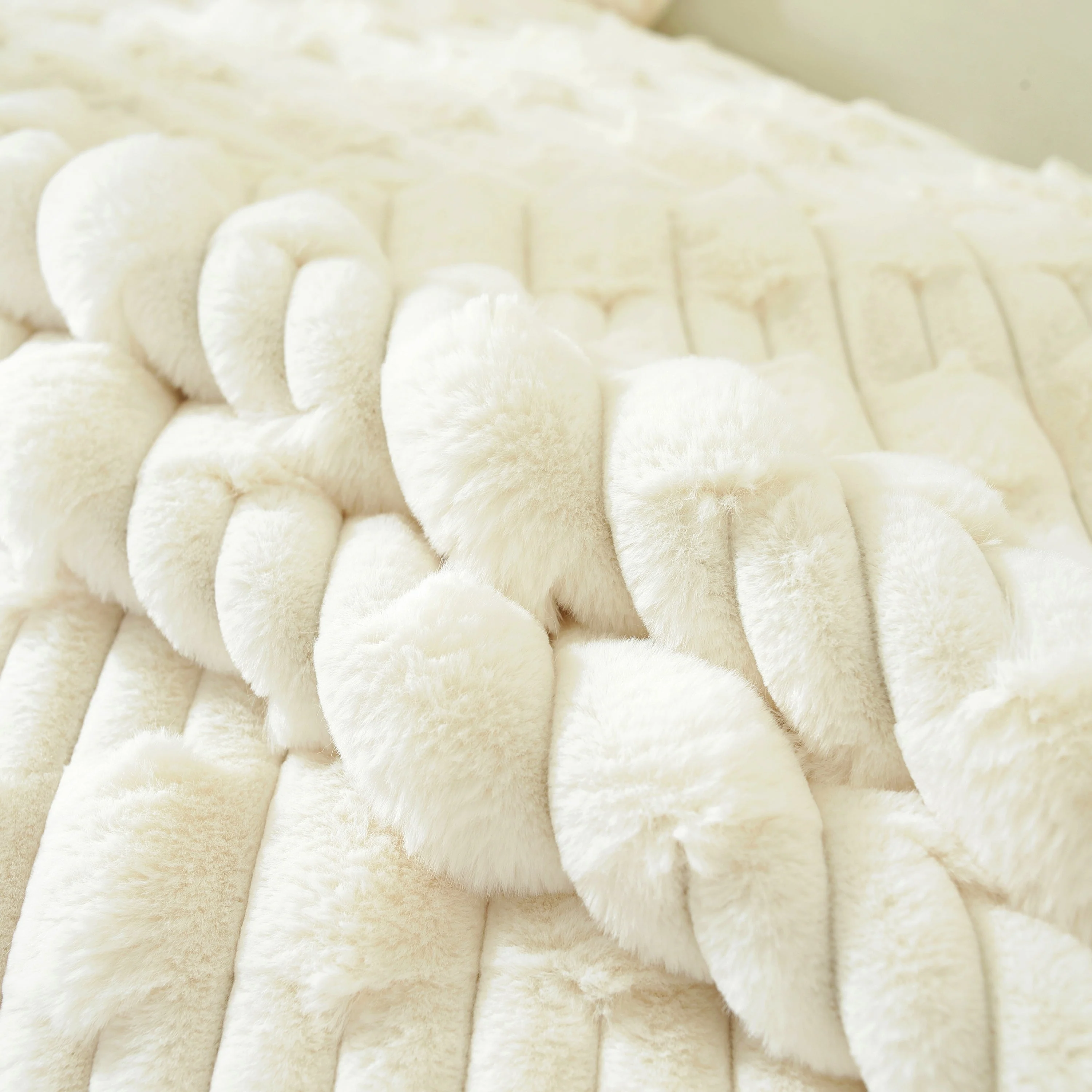 Bamboo-Style Sofa Towel, Faux Rabbit Fur Thickened Non-slip Seat Cushion Covers - Image 71