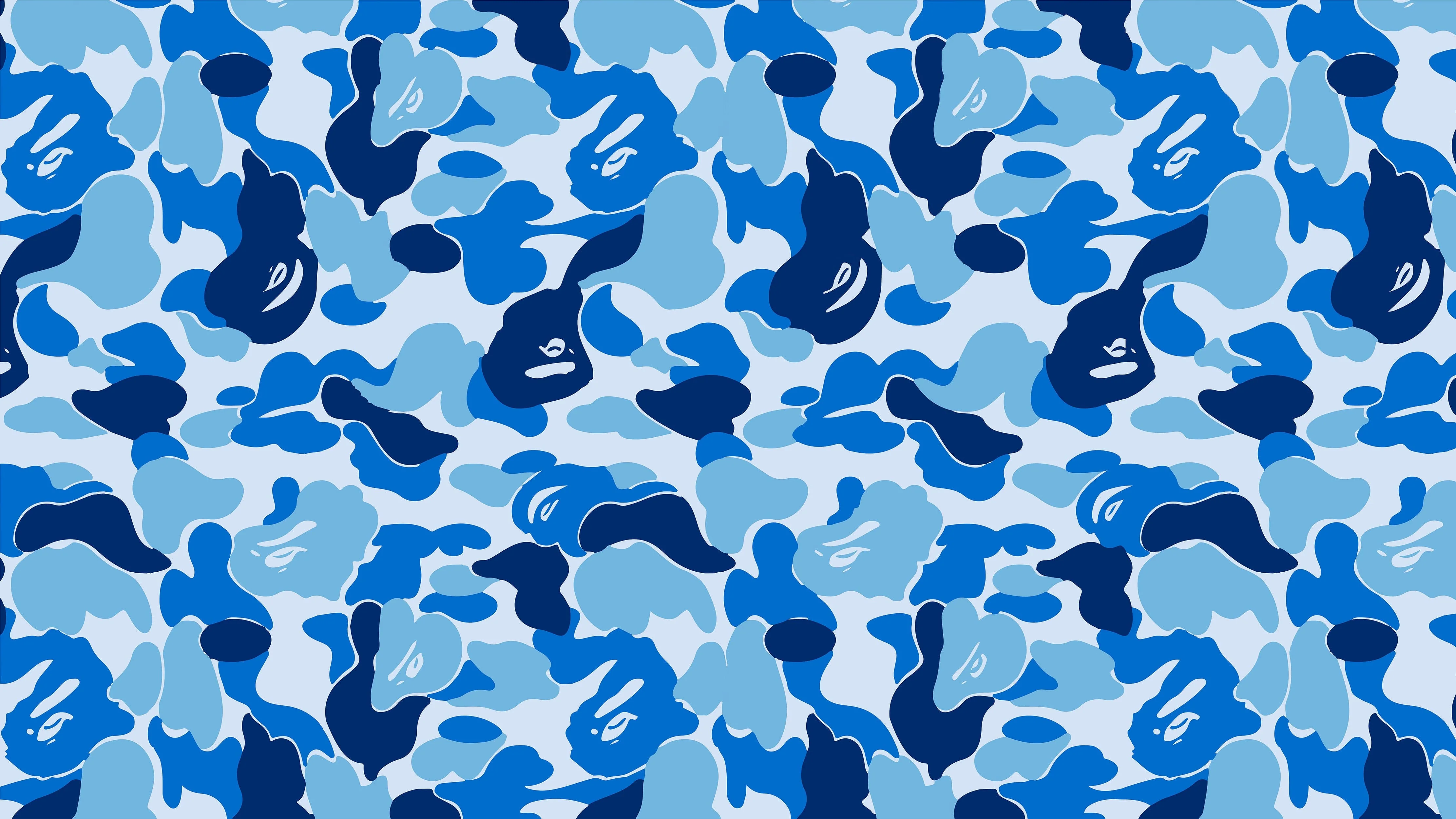 Bape Camo Wallpaper Mural. Blue Camo Streetwear Hype Beast Aesthetics. #7027 - Image 10