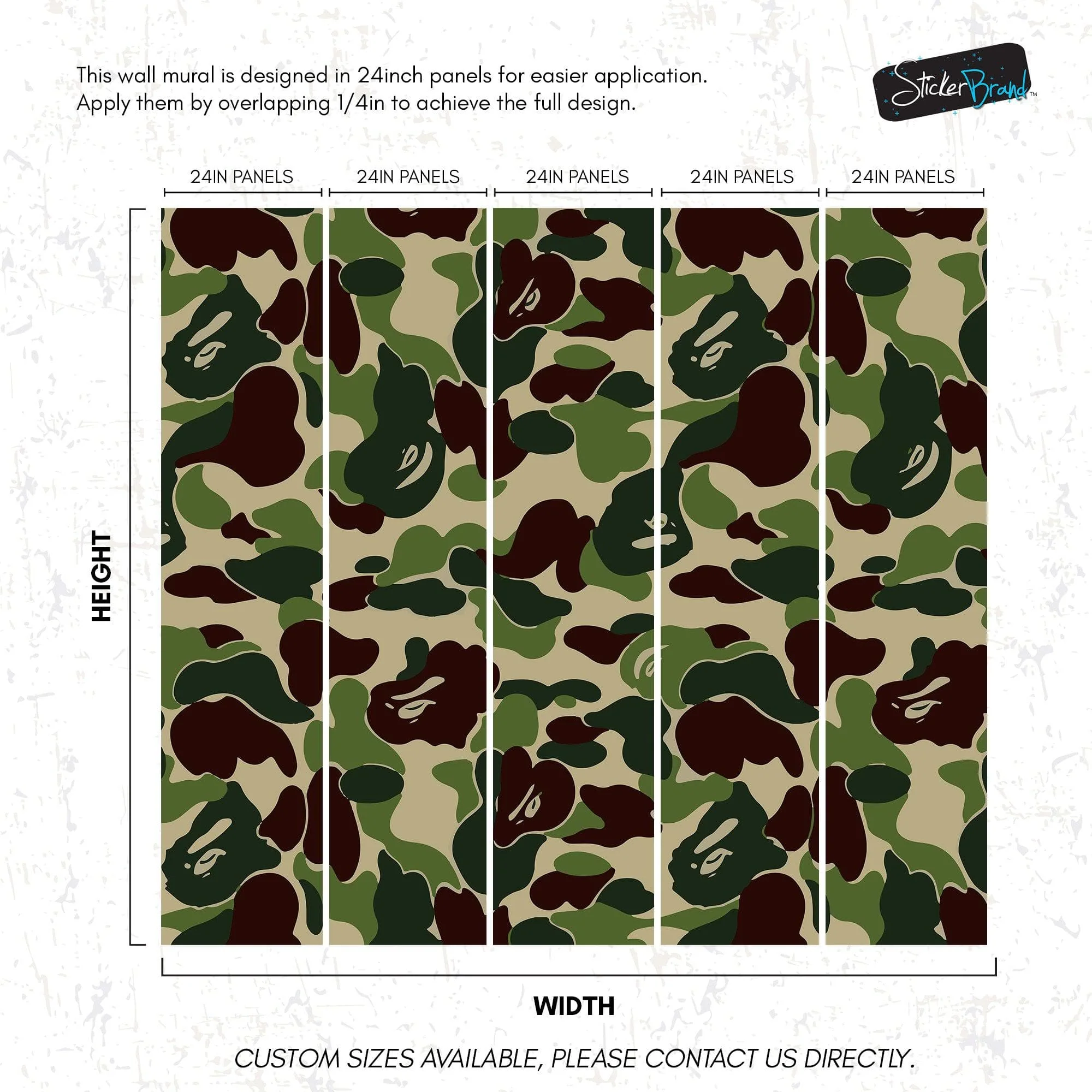 Bape Camo Wallpaper Mural. Blue Camo Streetwear Hype Beast Aesthetics. #7027 - Image 13