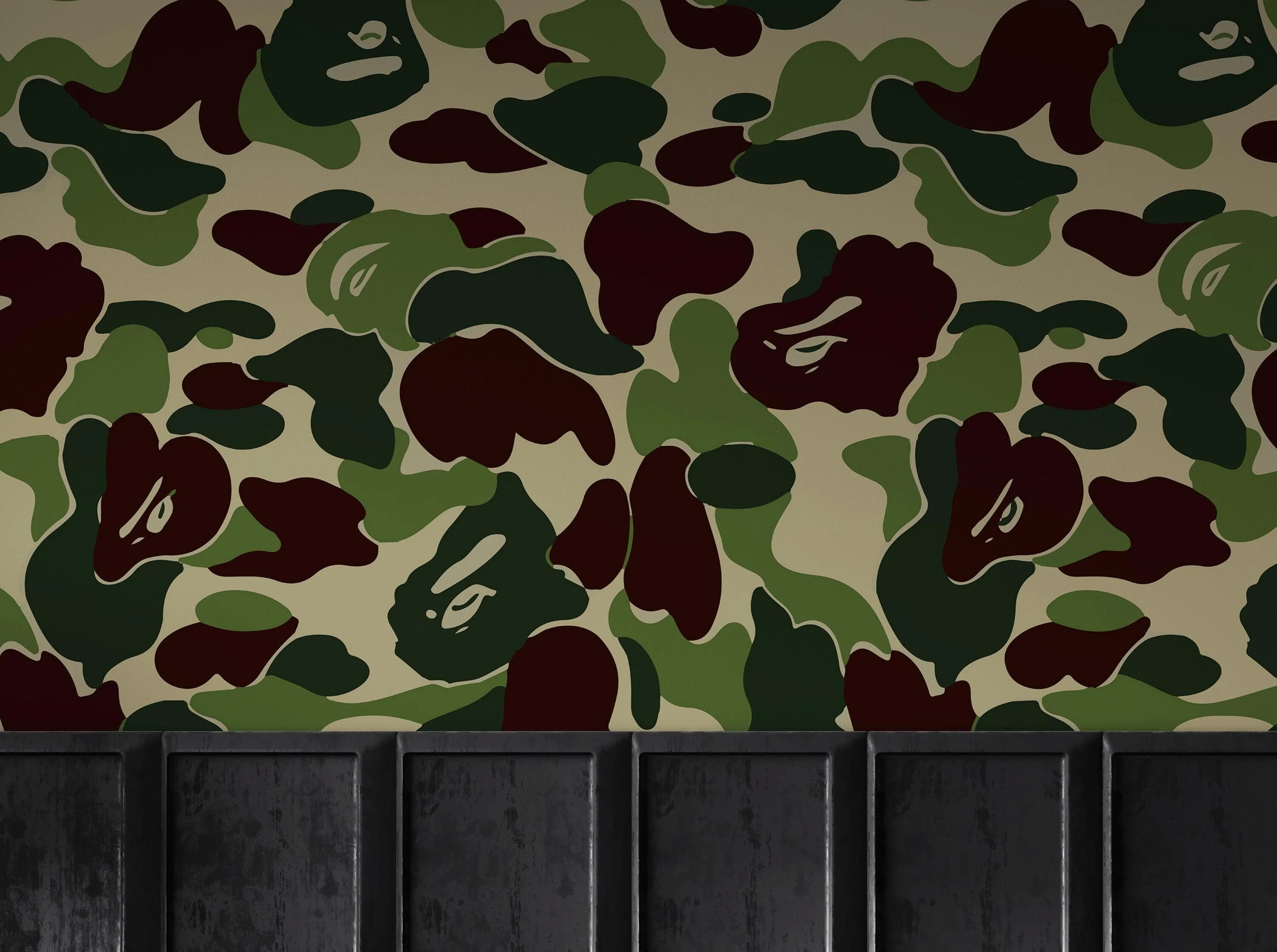 Bape Camo Wallpaper Mural. Blue Camo Streetwear Hype Beast Aesthetics. #7027 - Image 15