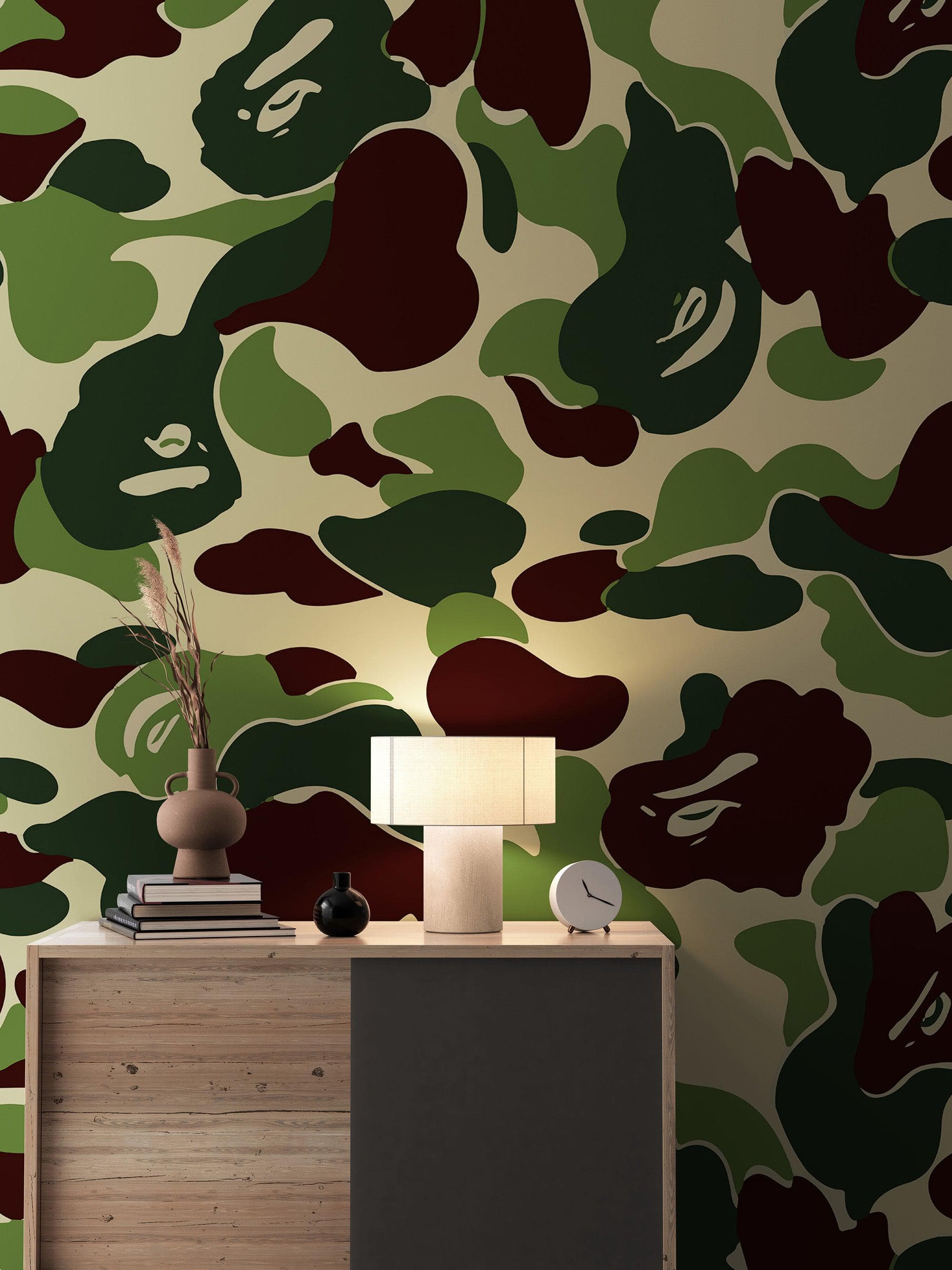 Bape Camo Wallpaper Mural. Blue Camo Streetwear Hype Beast Aesthetics. #7027 - Image 18