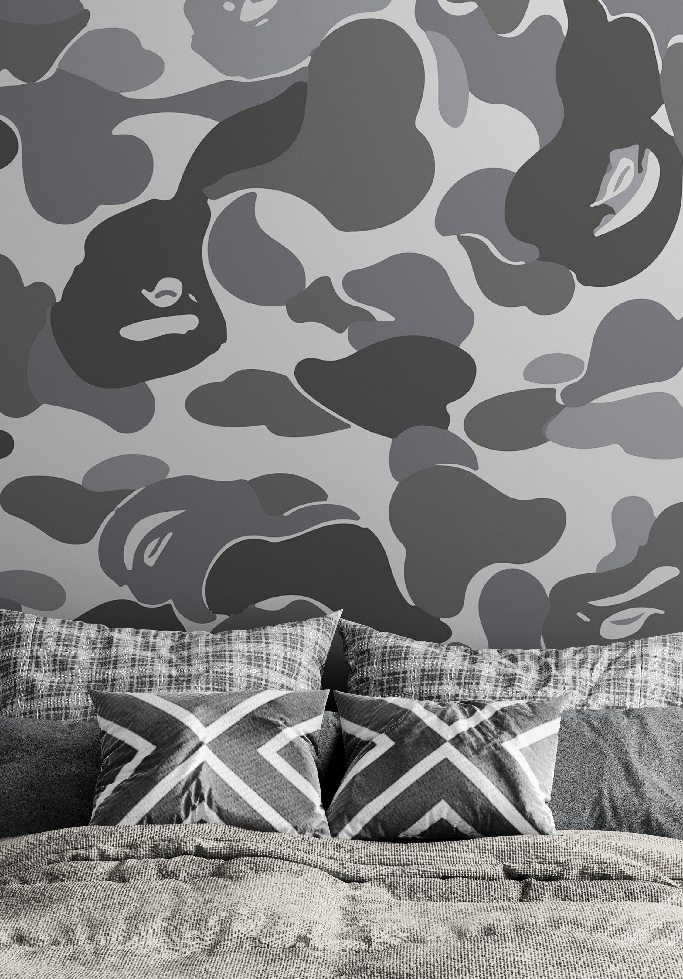 Bape Camo Wallpaper Mural. Blue Camo Streetwear Hype Beast Aesthetics. #7027 - Image 22