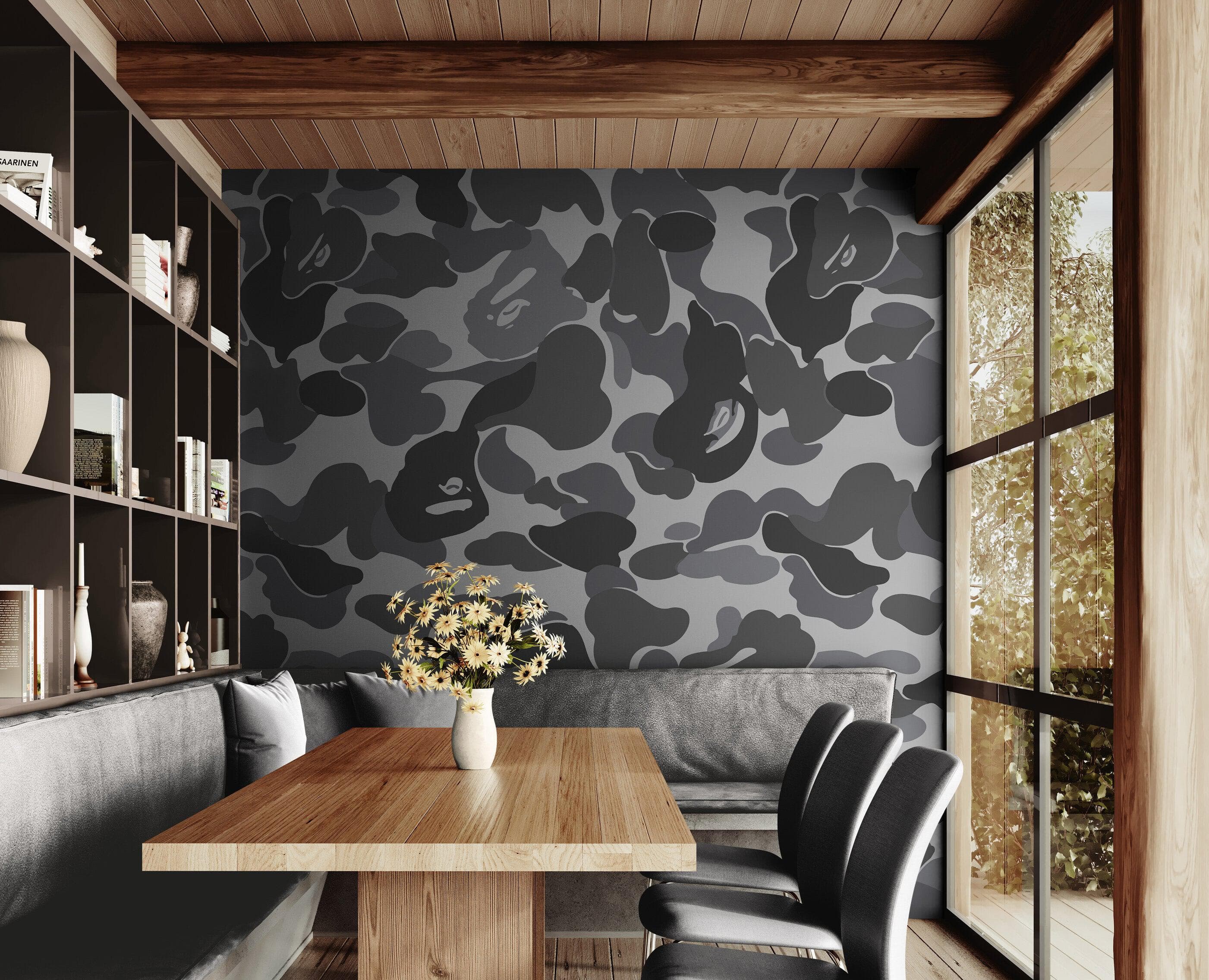 Bape Camo Wallpaper Mural. Blue Camo Streetwear Hype Beast Aesthetics. #7027 - Image 23