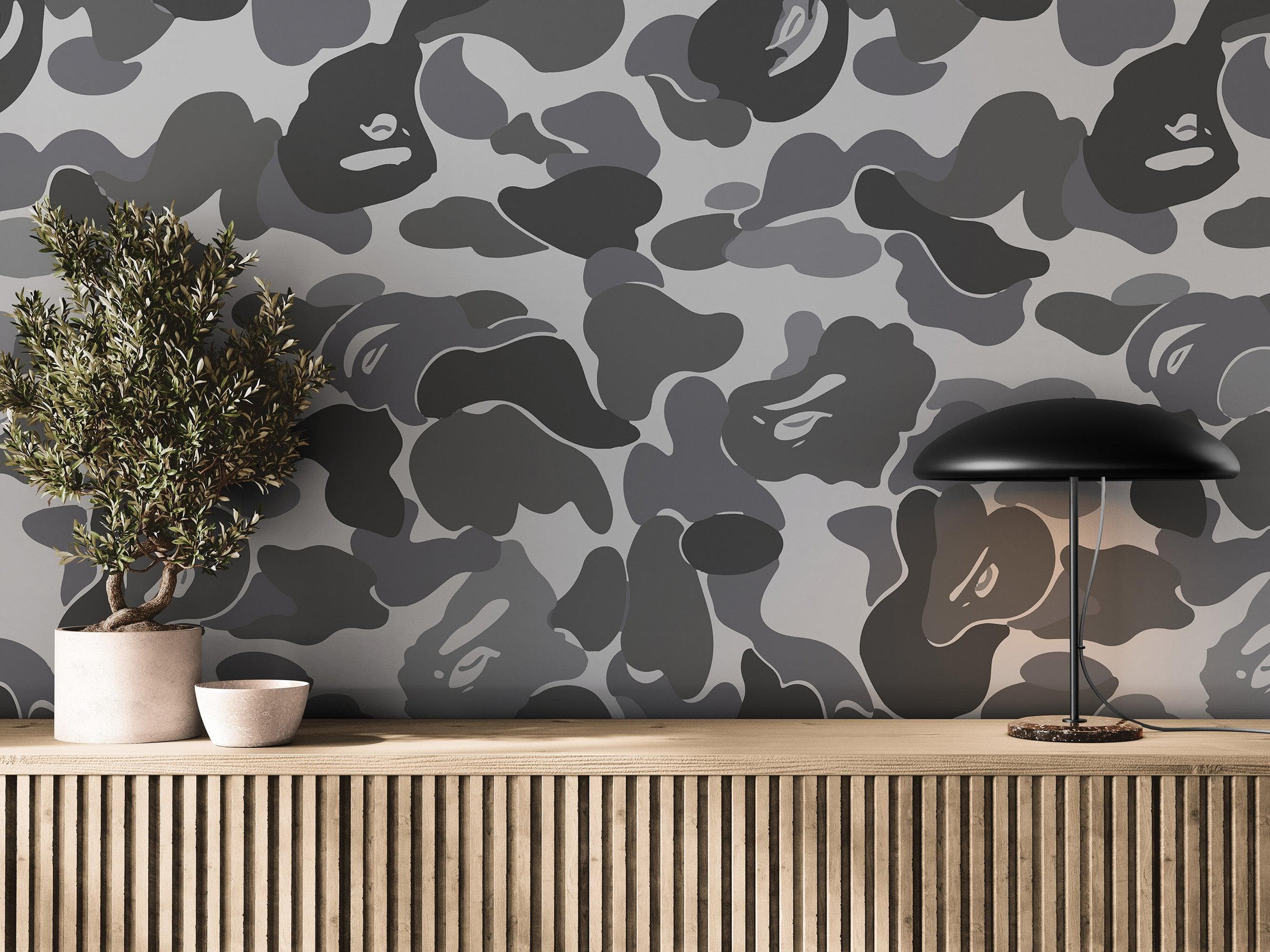Bape Camo Wallpaper Mural. Blue Camo Streetwear Hype Beast Aesthetics. #7027 - Image 24