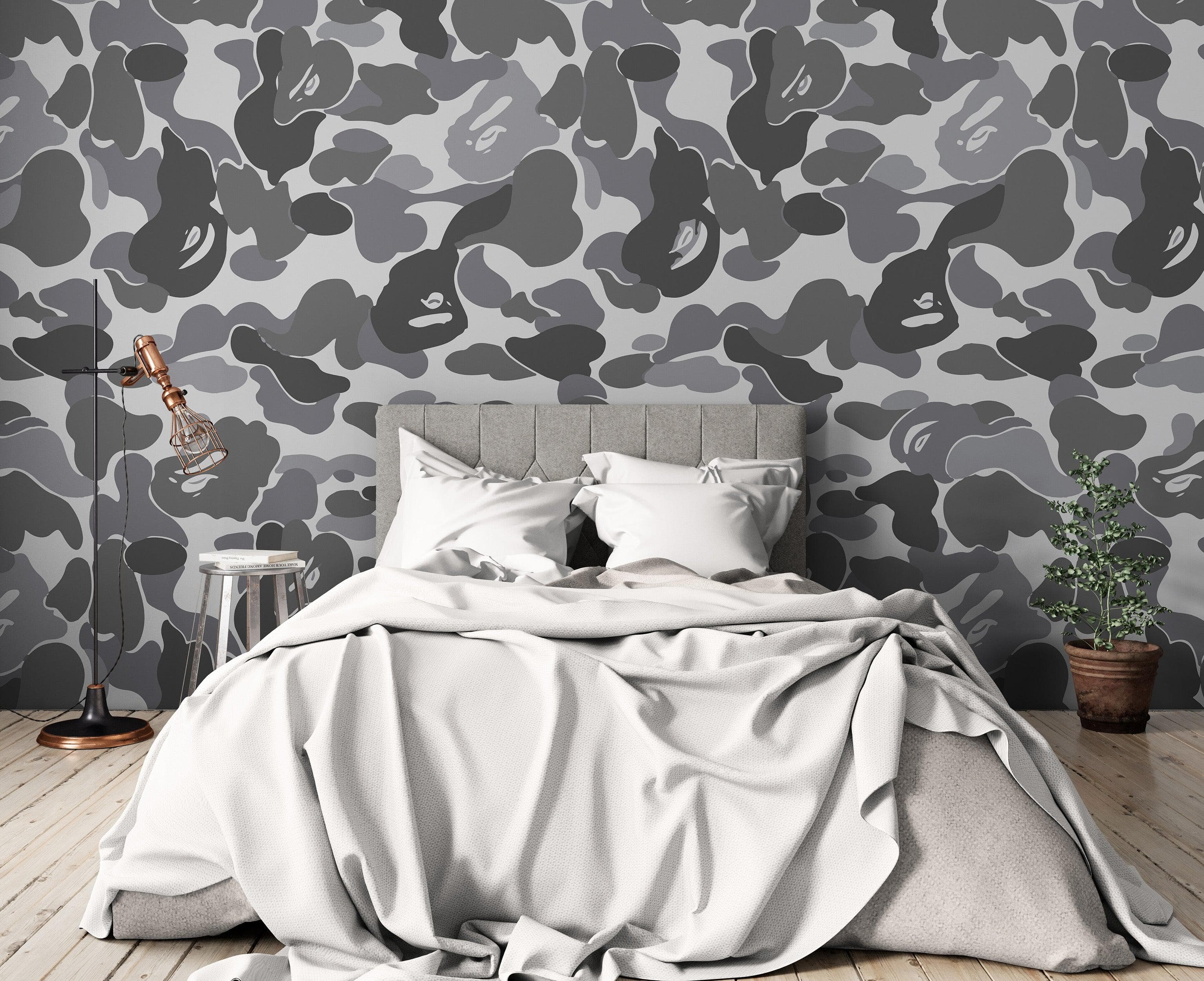 Bape Camo Wallpaper Mural. Blue Camo Streetwear Hype Beast Aesthetics. #7027 - Image 25