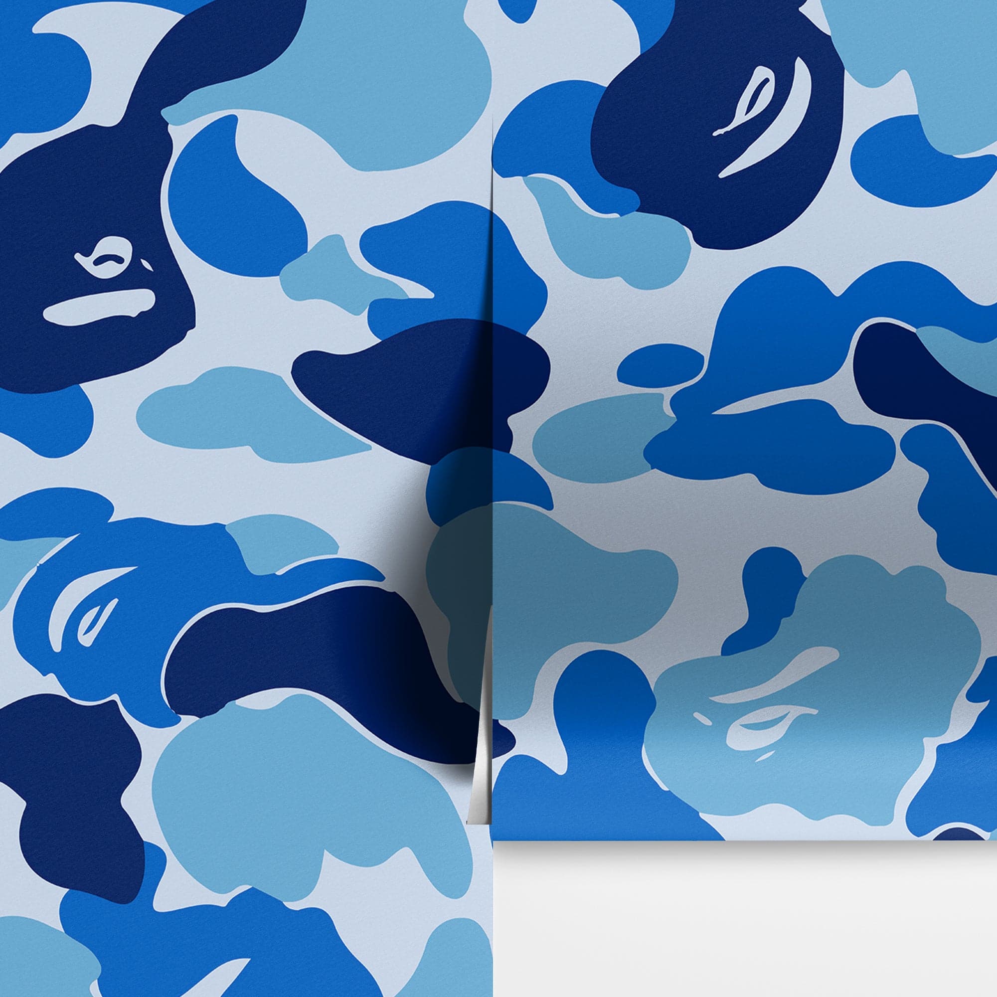 Bape Camo Wallpaper Mural. Blue Camo Streetwear Hype Beast Aesthetics. #7027 - Image 26