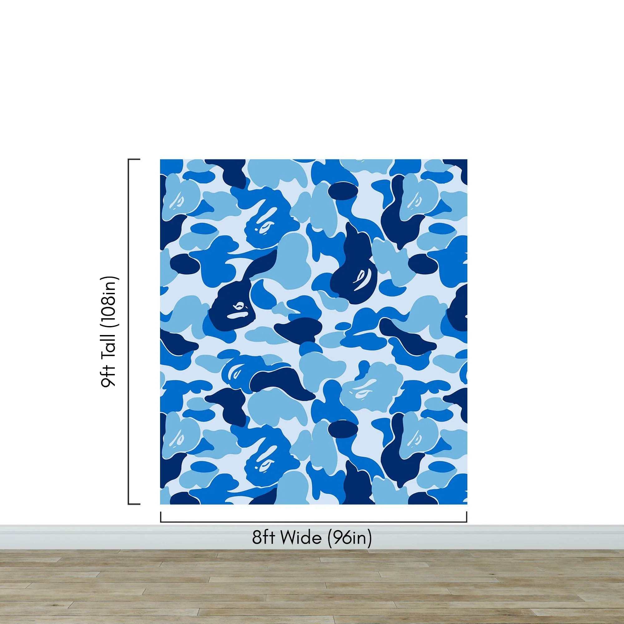 Bape Camo Wallpaper Mural. Blue Camo Streetwear Hype Beast Aesthetics. #7027 - Image 28