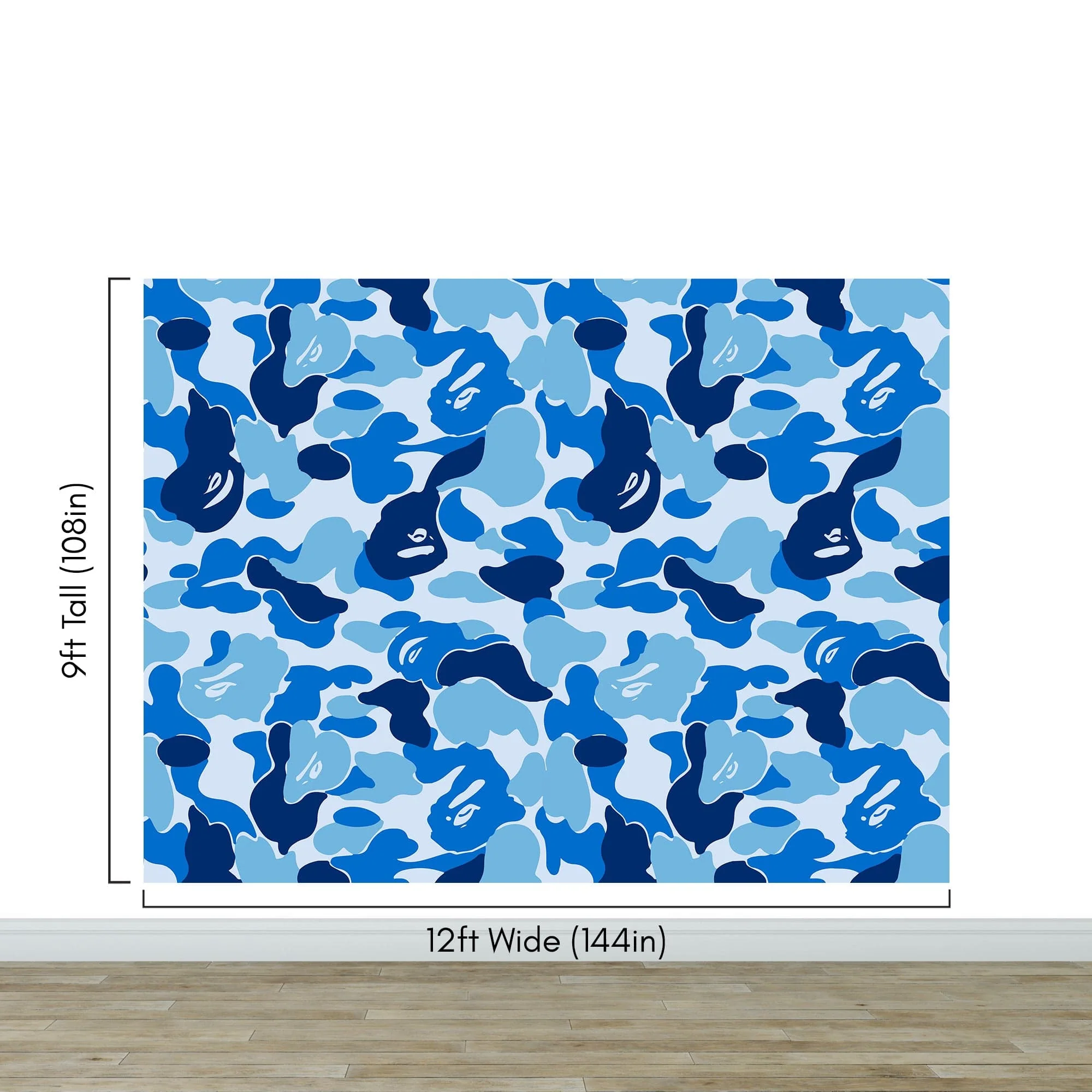 Bape Camo Wallpaper Mural. Blue Camo Streetwear Hype Beast Aesthetics. #7027 - Image 29