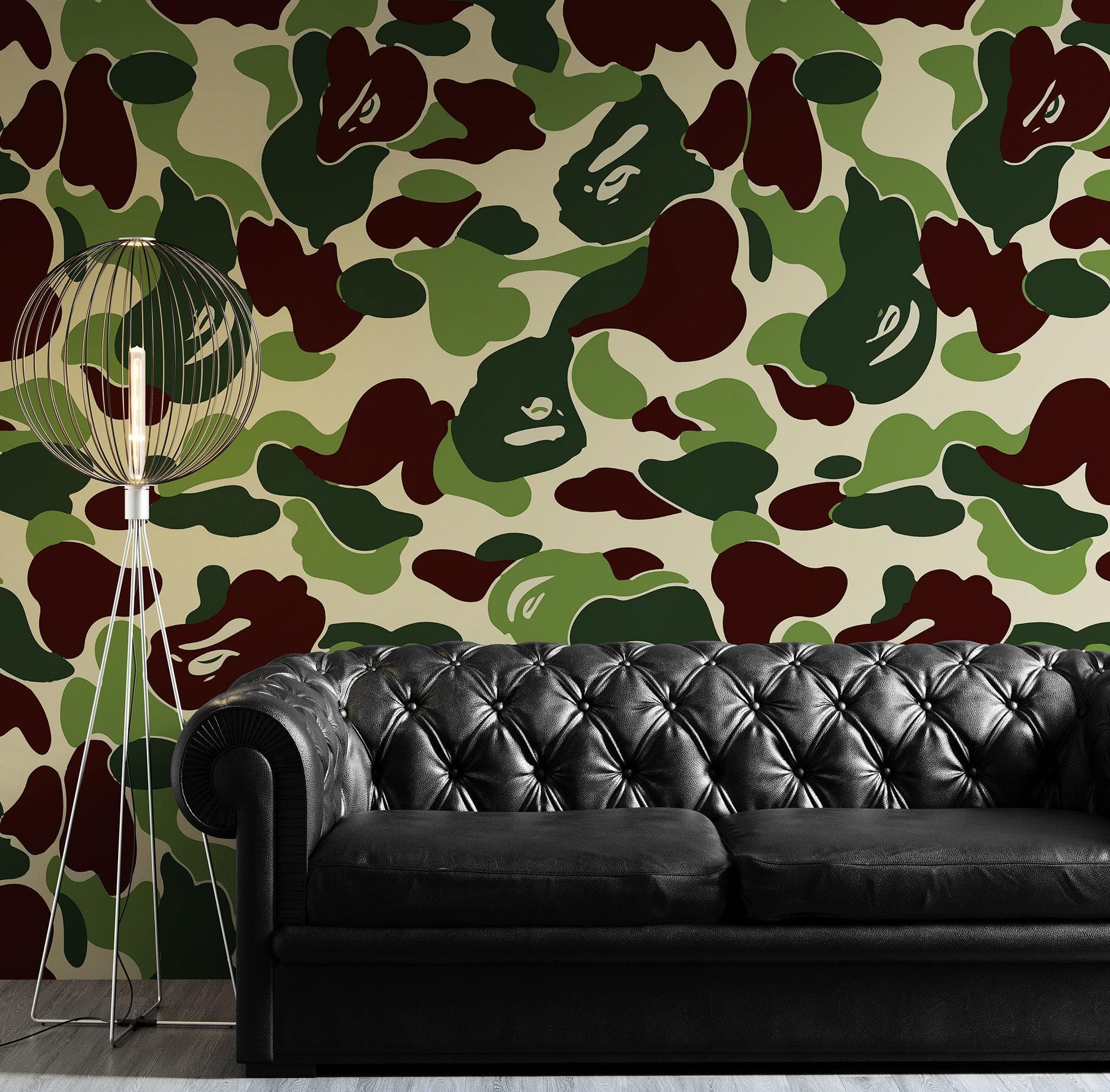 Bape Camo Wallpaper Mural. Blue Camo Streetwear Hype Beast Aesthetics. #7027 - Image 3