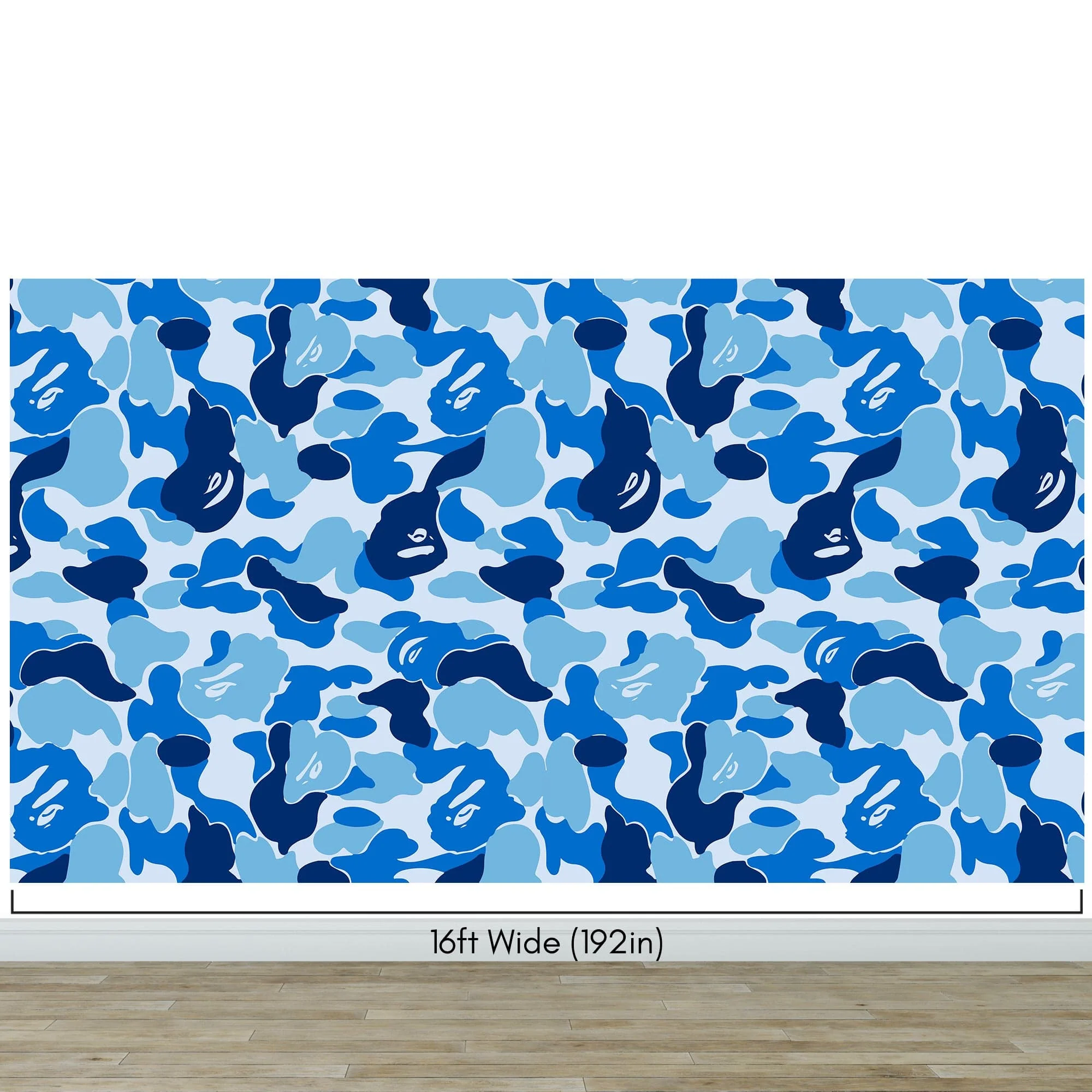 Bape Camo Wallpaper Mural. Blue Camo Streetwear Hype Beast Aesthetics. #7027 - Image 30