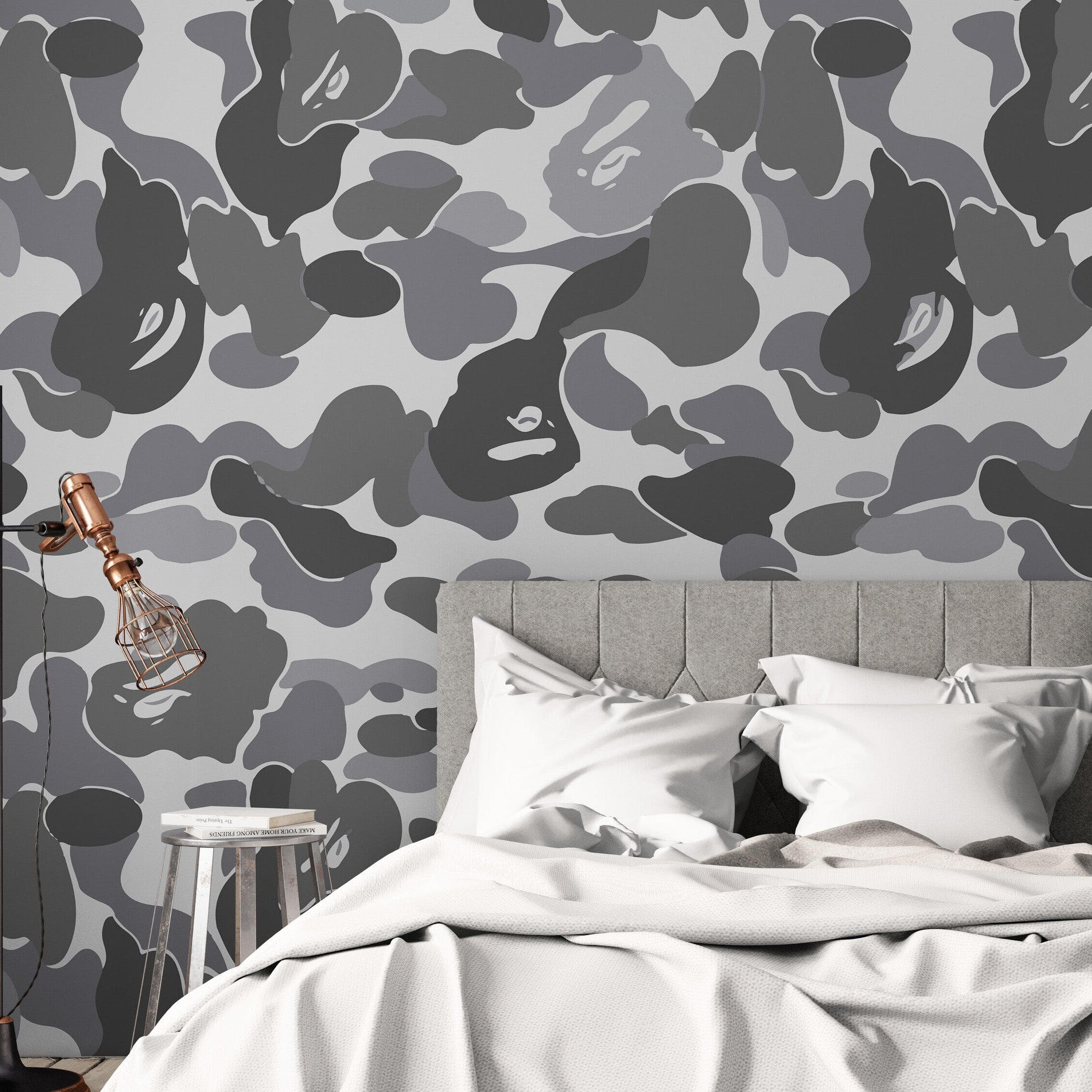 Bape Camo Wallpaper Mural. Blue Camo Streetwear Hype Beast Aesthetics. #7027 - Image 5