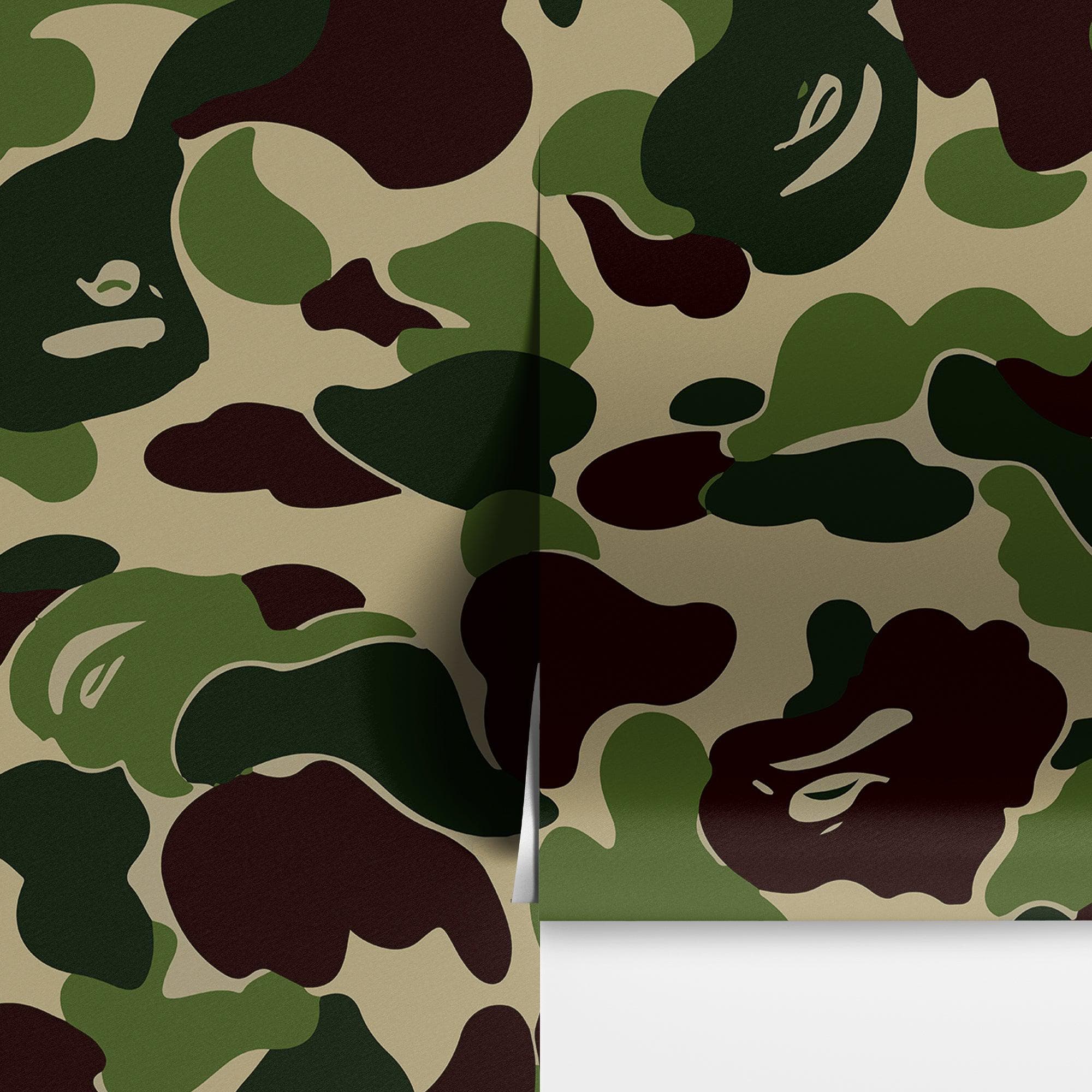 Bape Camo Wallpaper Mural. Blue Camo Streetwear Hype Beast Aesthetics. #7027 - Image 7