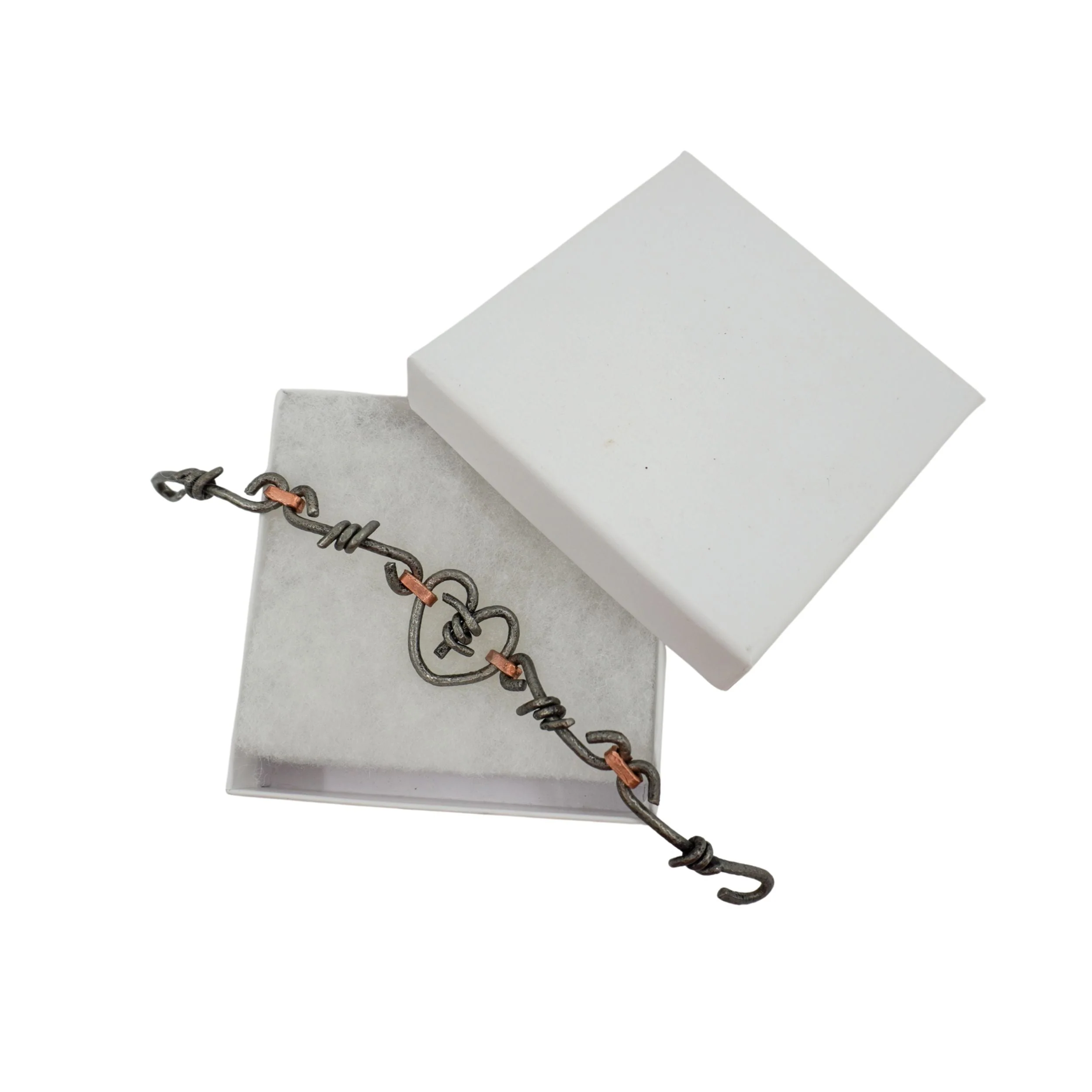 Barbed Wire Heart Bracelet | Copper & Silver | Mill Iron West - Image 2