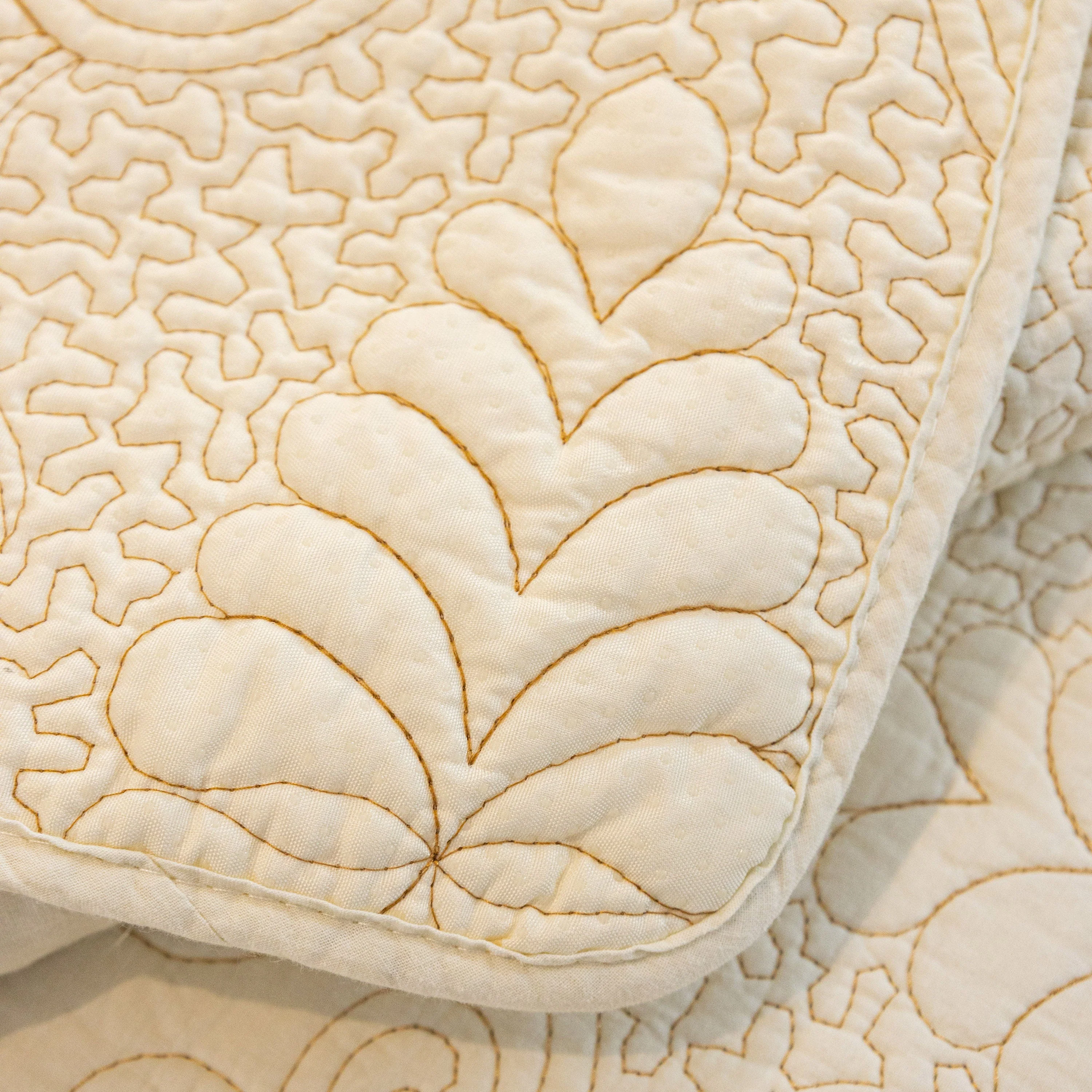 Baroque Floral Quilted Cotton Sofa Cover, Non-Slip Washable Couch Protector - Image 16