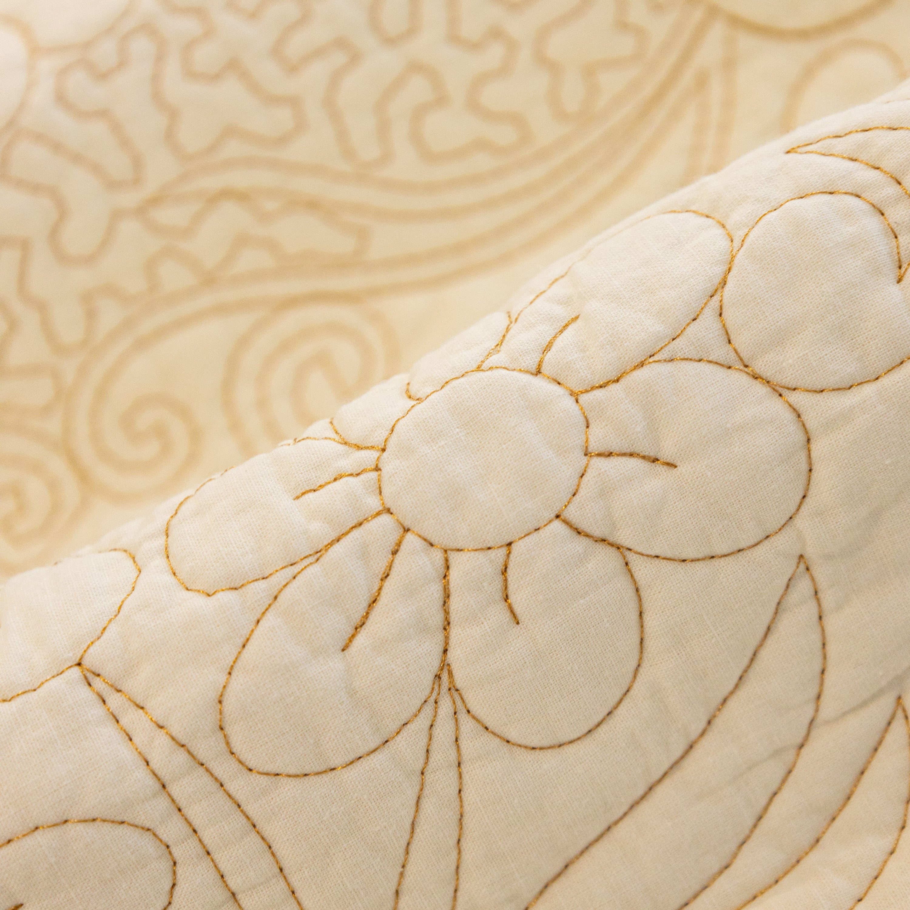 Baroque Floral Quilted Cotton Sofa Cover, Non-Slip Washable Couch Protector - Image 17