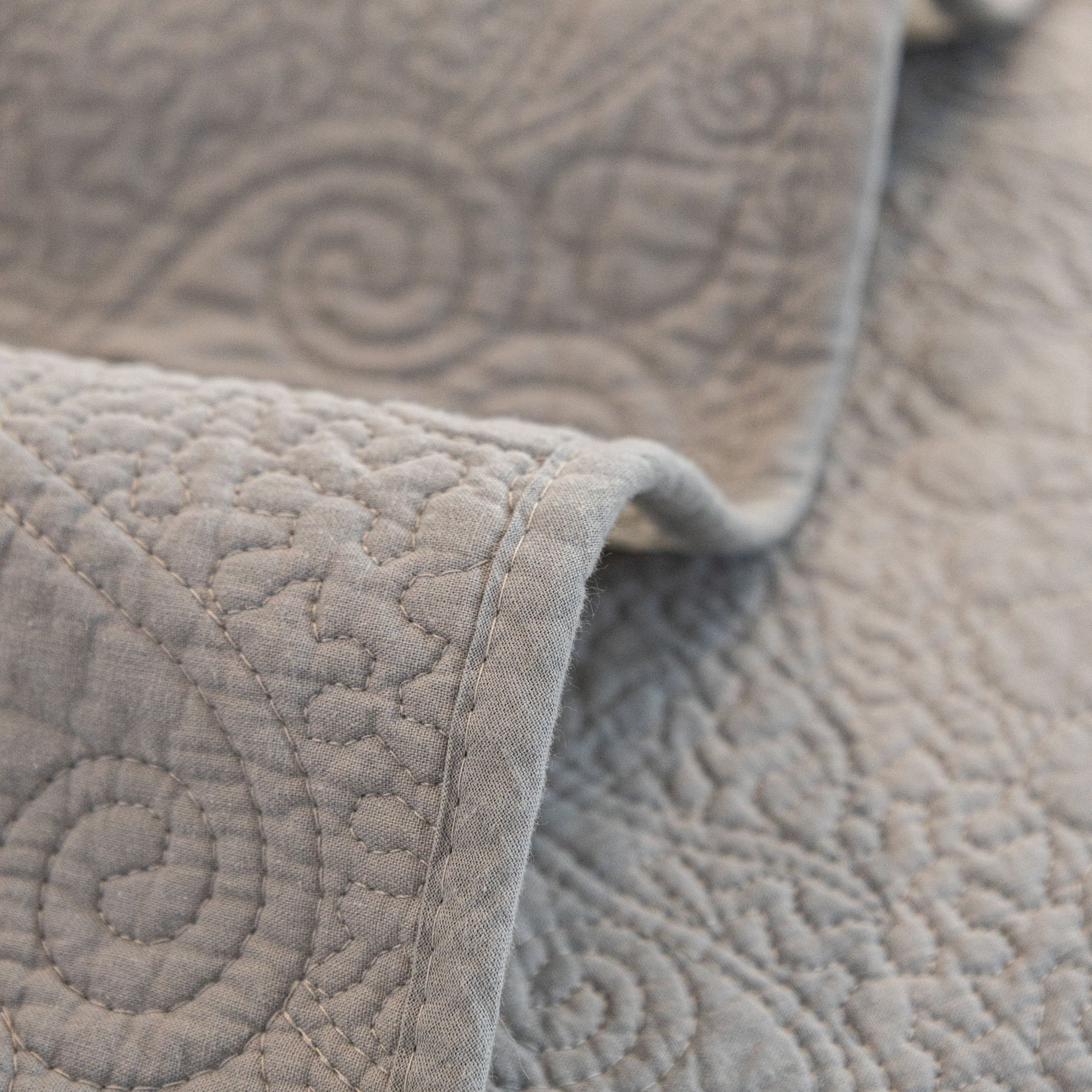 Baroque Floral Quilted Cotton Sofa Cover, Non-Slip Washable Couch Protector - Image 36