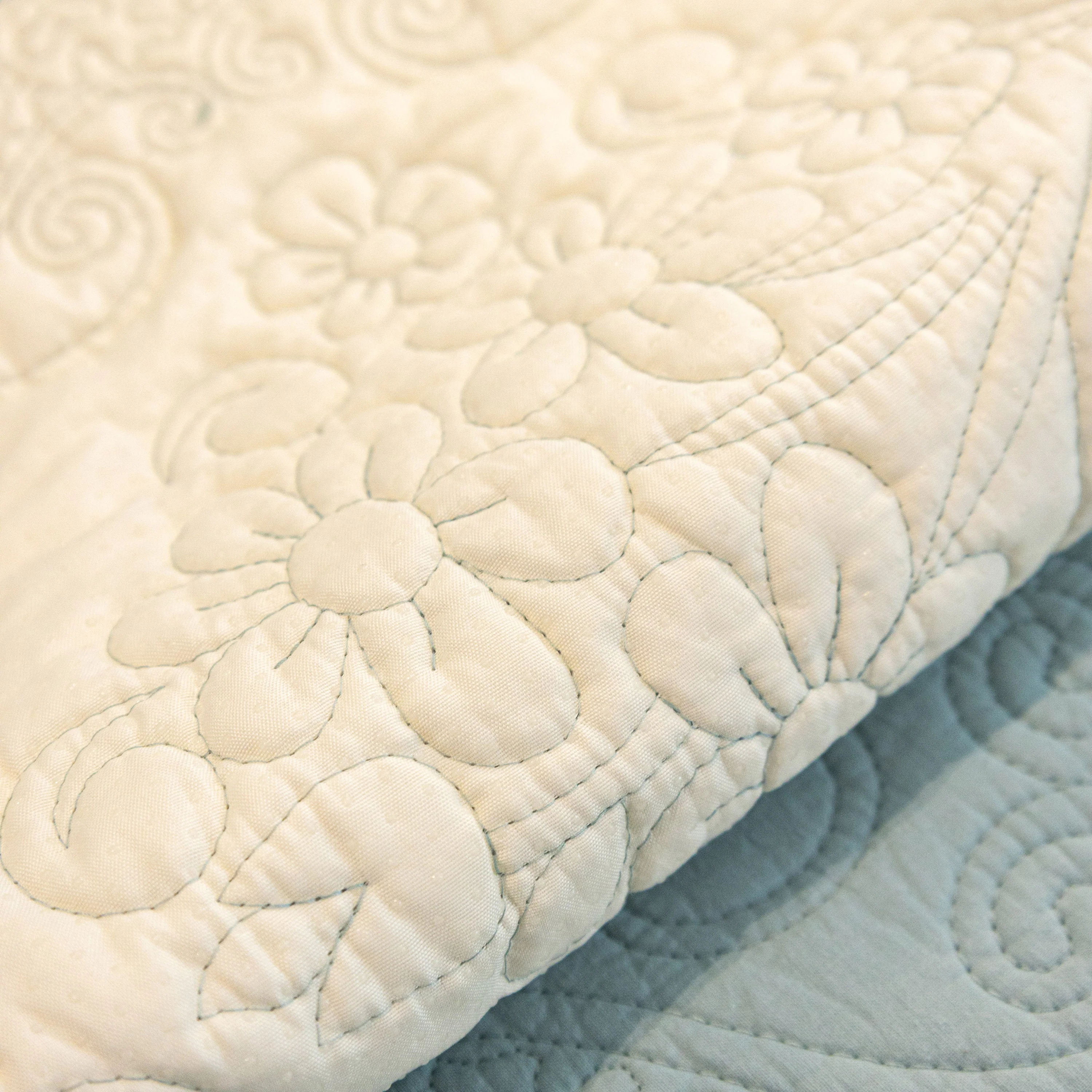 Baroque Floral Quilted Cotton Sofa Cover, Non-Slip Washable Couch Protector - Image 54