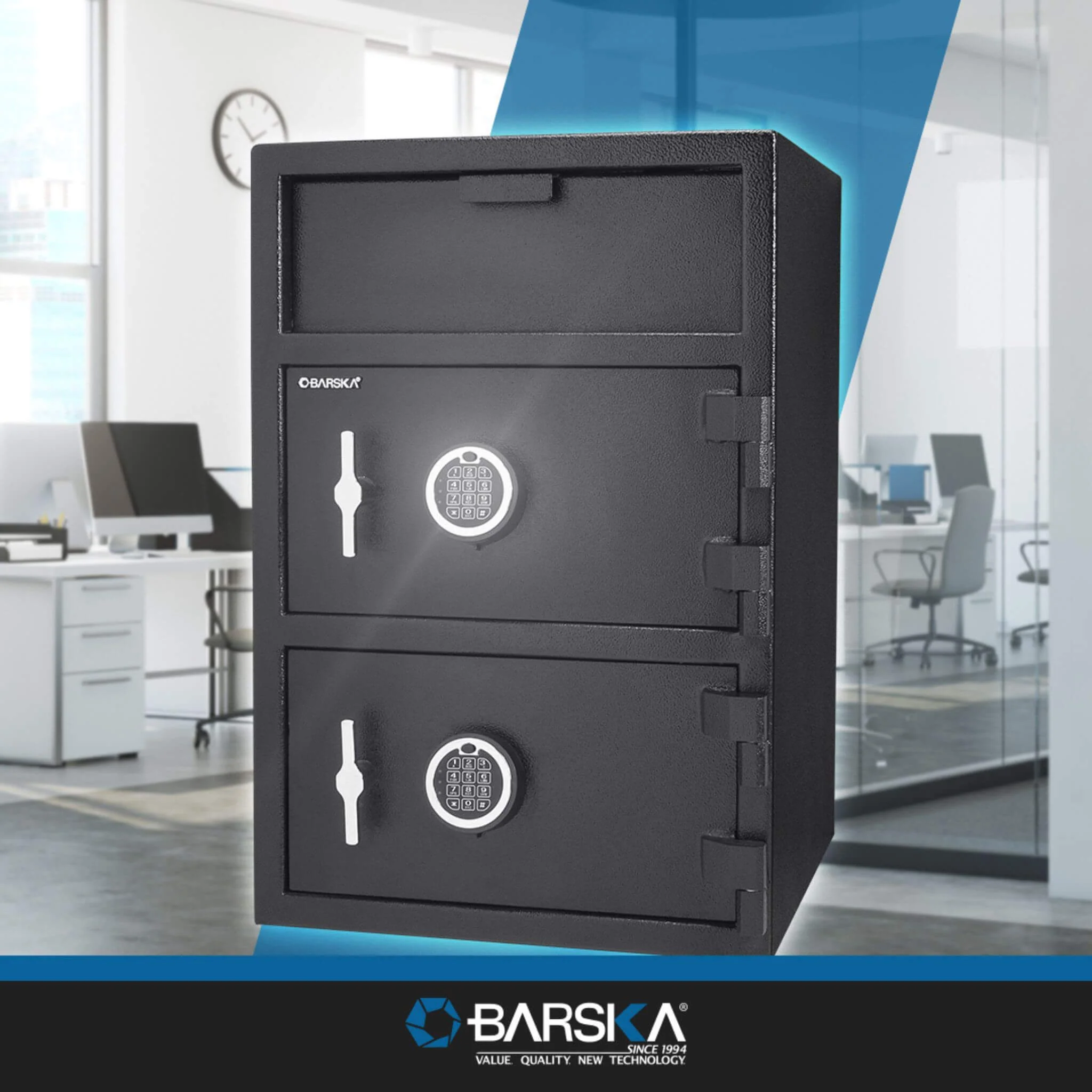 Barska 1.60 CF Digital Depository Dual Compartment Security Safe (SAK76021) - Image 8