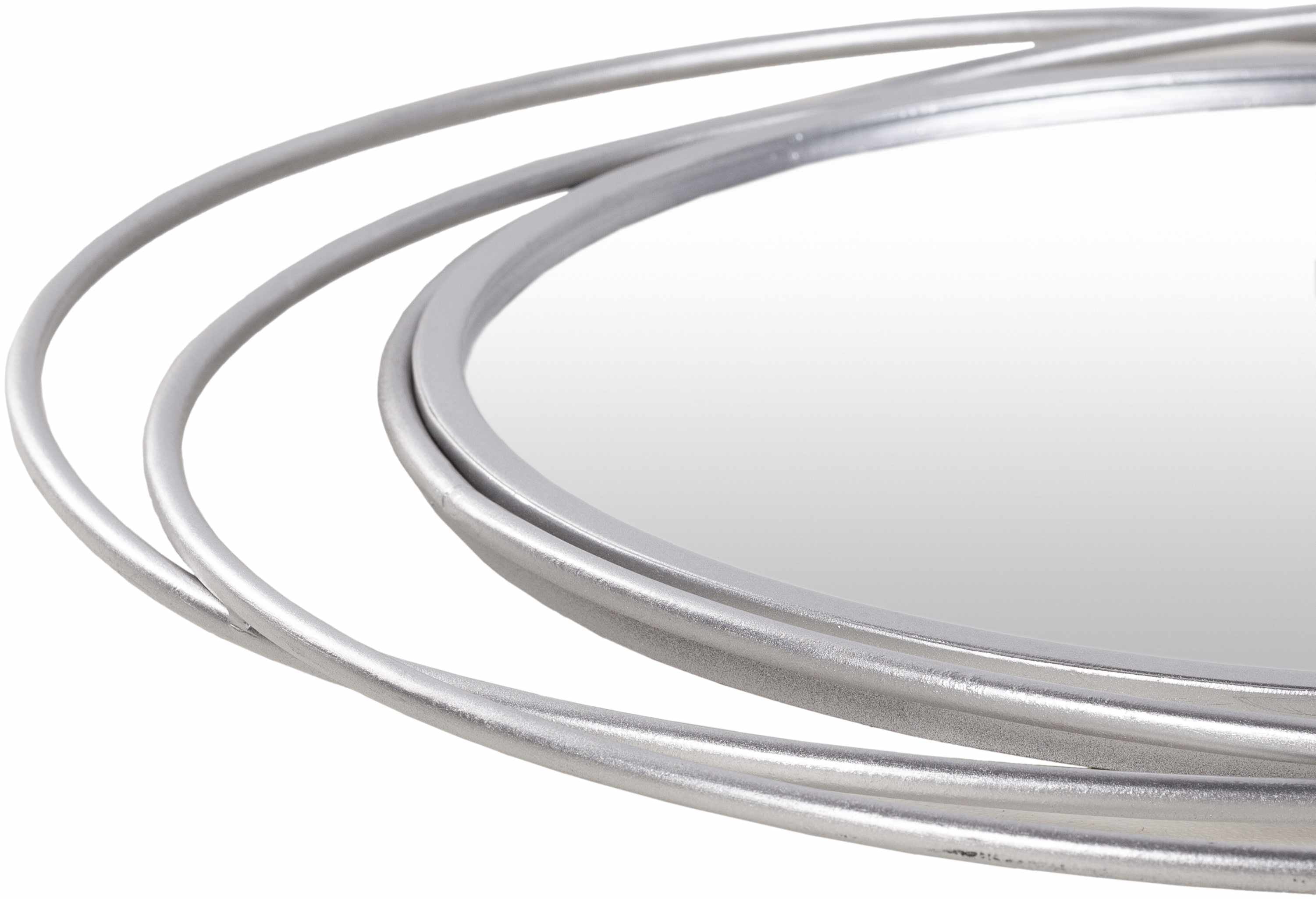 Basay Round Silver Gray Mirror - Image 4
