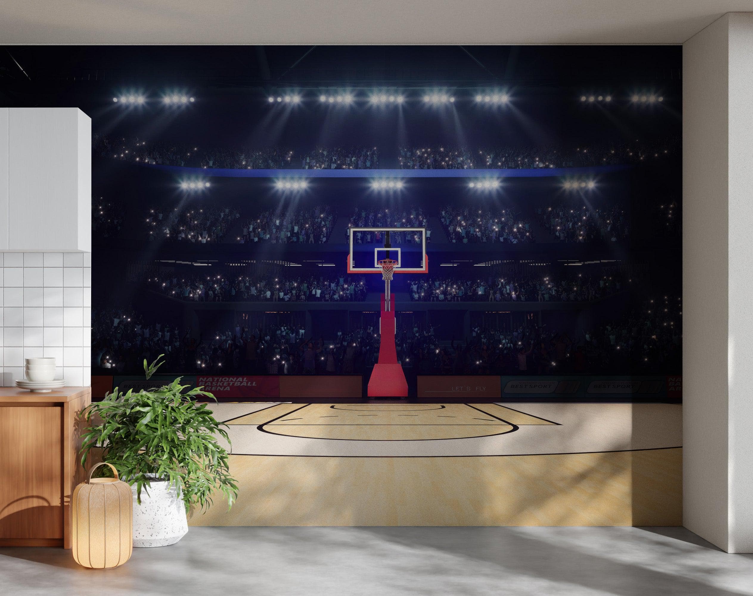 Basketball Court Stadium Wallpaper Mural. #7013 - Image 2