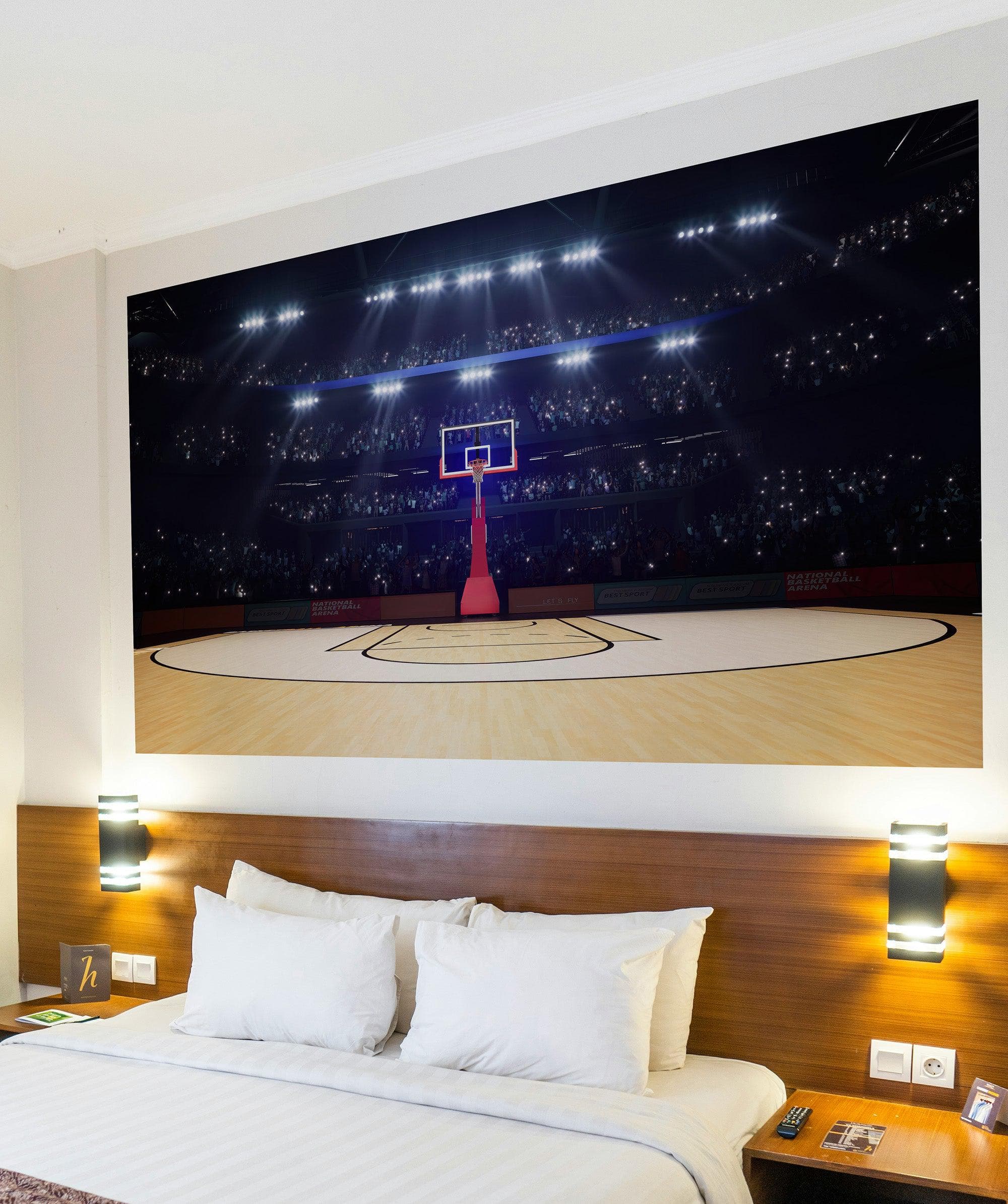 Basketball Court Stadium Wallpaper Mural. #7013 - Image 3