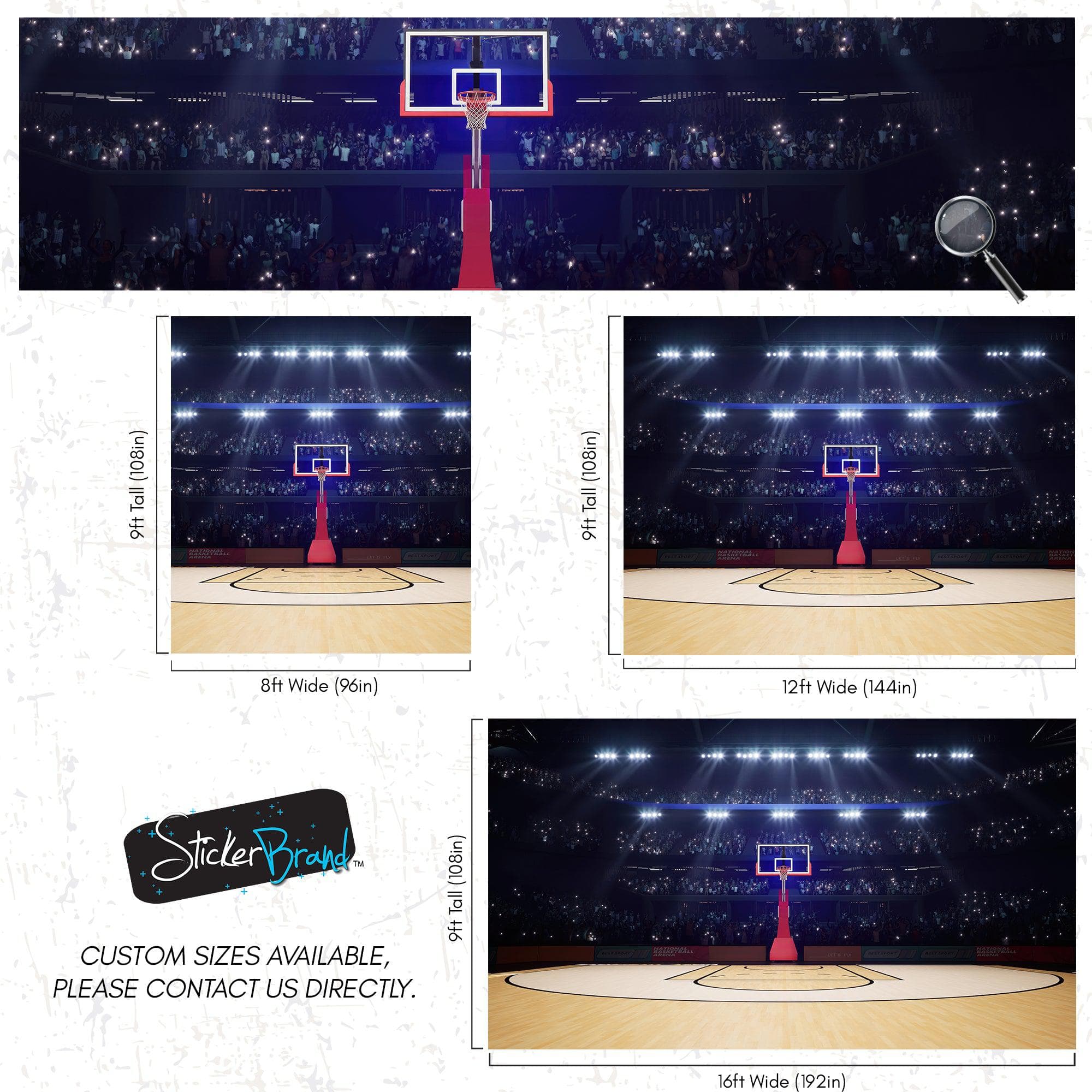 Basketball Court Stadium Wallpaper Mural. #7013 - Image 8