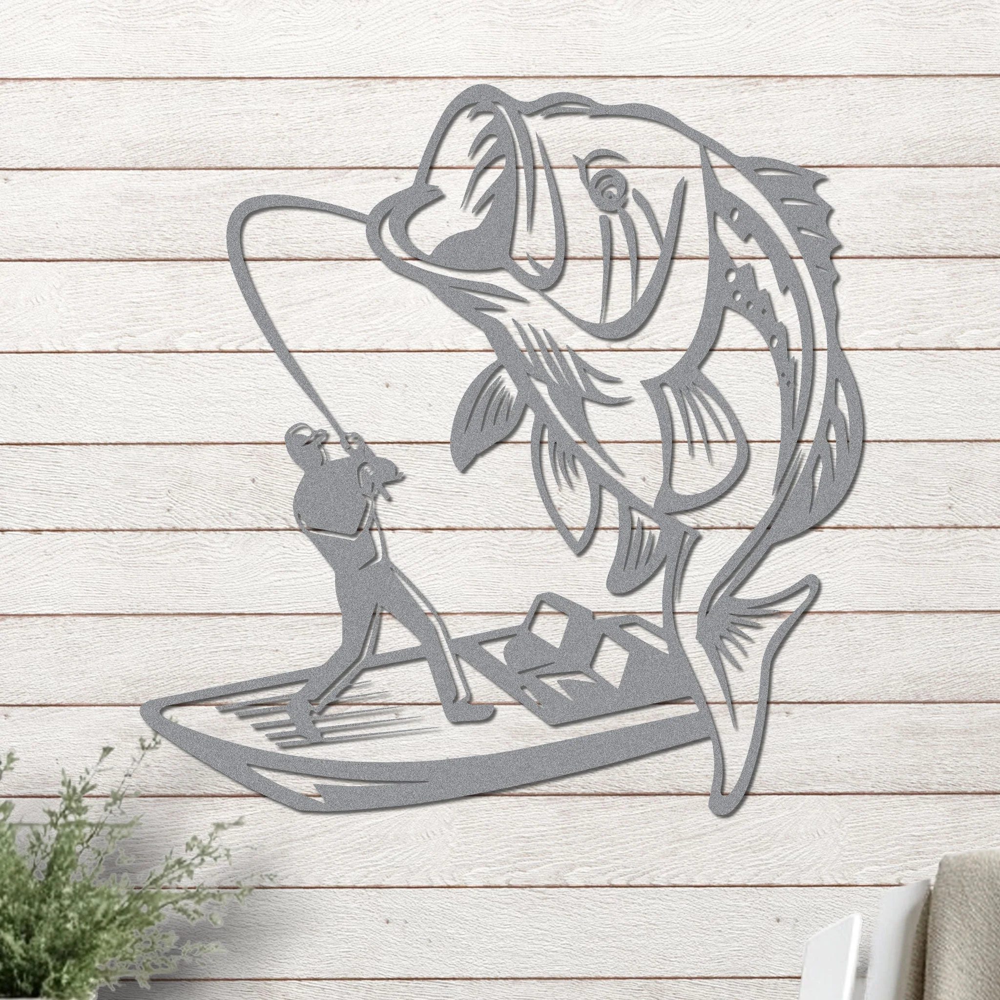 Bass Fishing On a Boat Sign - Image 7