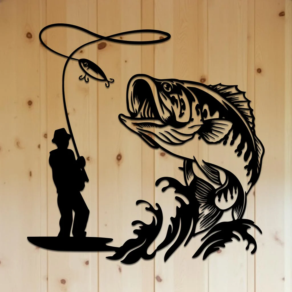 Bass Fishing Sign - Image 5