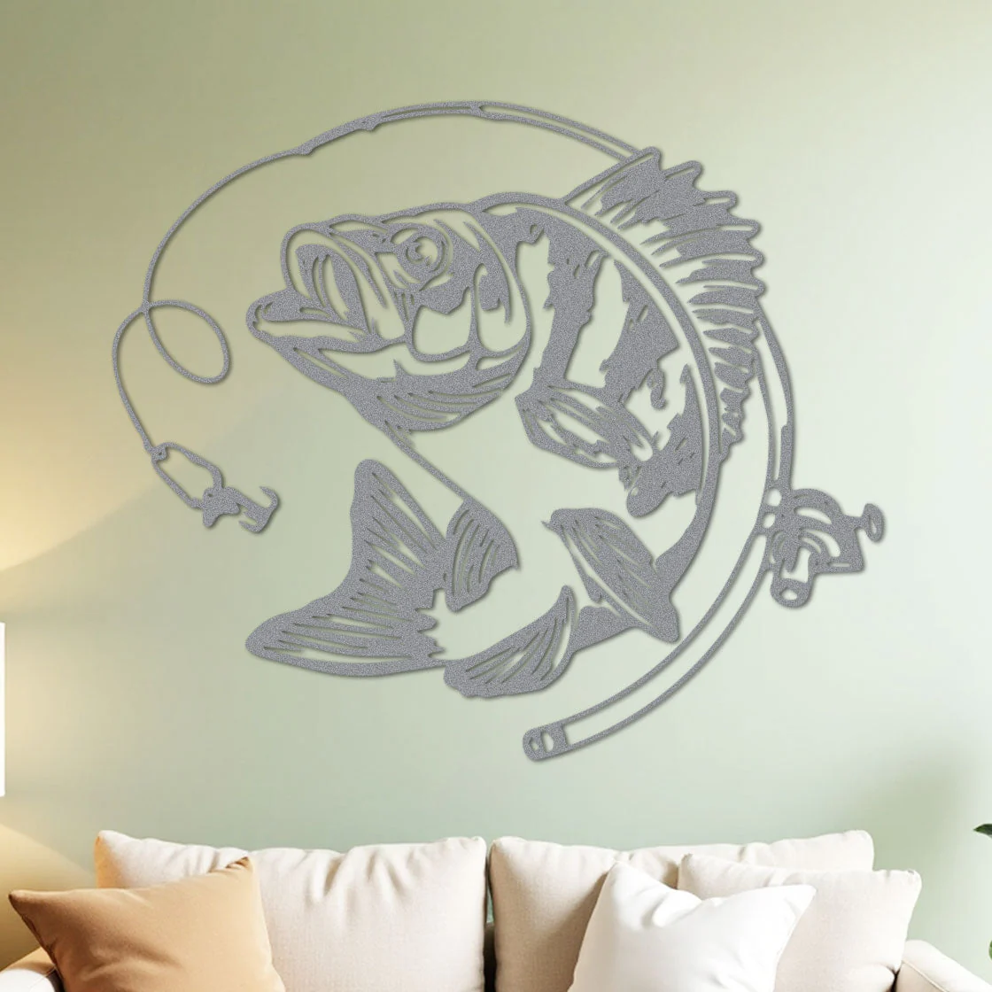 Bass Fishing w Rod Sign - Image 3