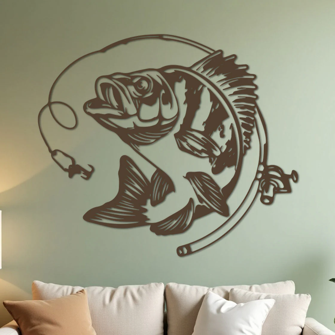 Bass Fishing w Rod Sign - Image 7