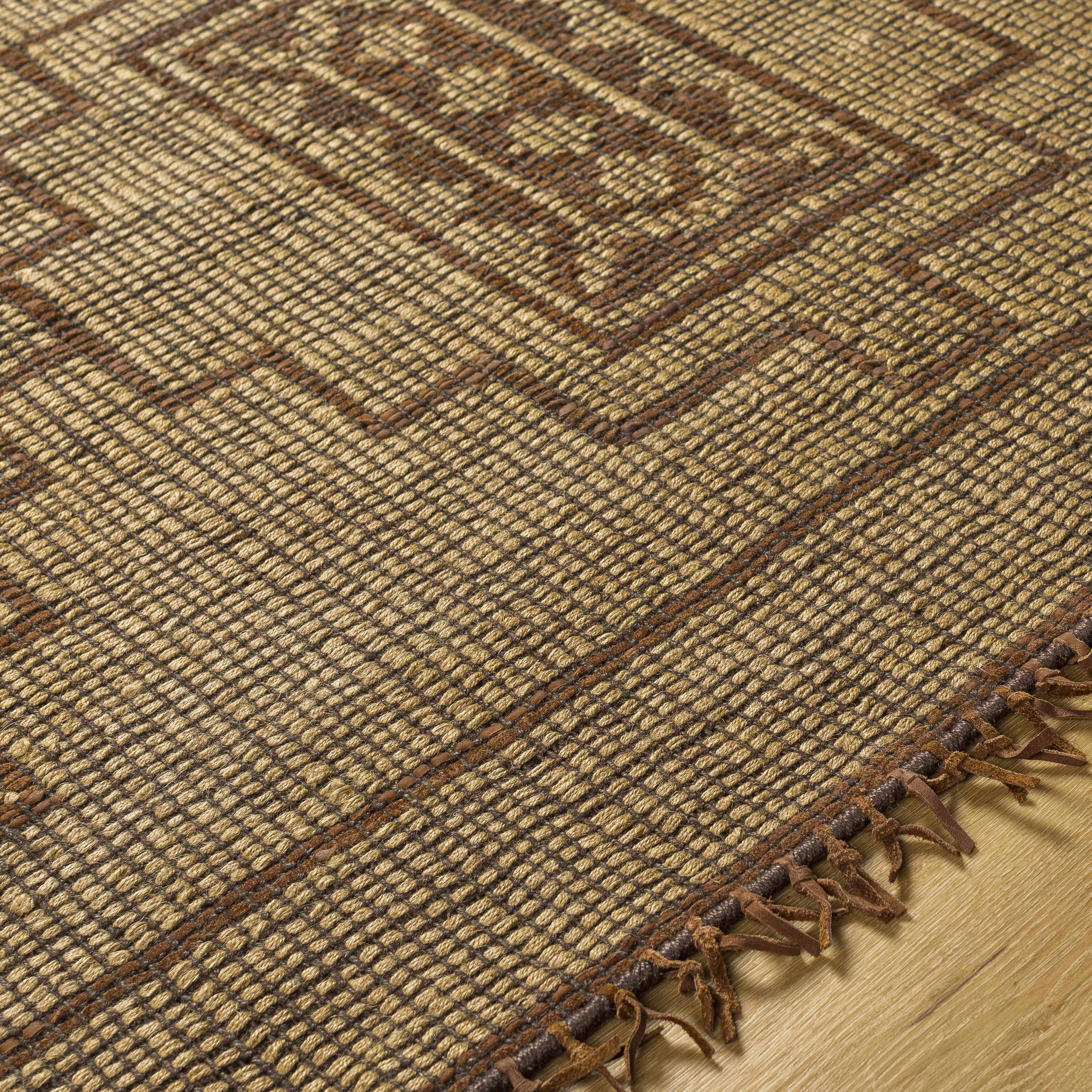 Batya Jute & Leather Rug - Clearance - Image 4