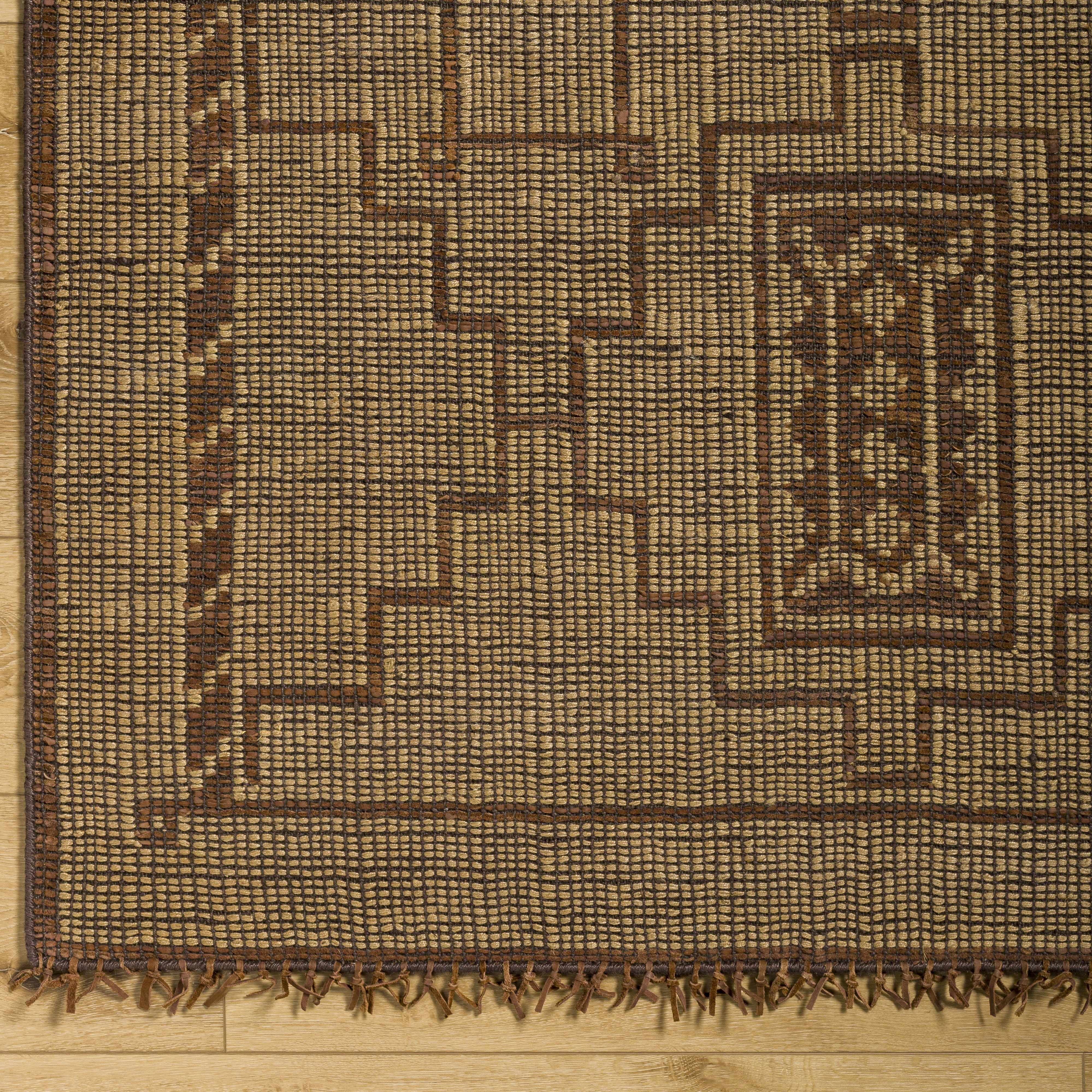 Batya Jute & Leather Rug - Clearance - Image 5