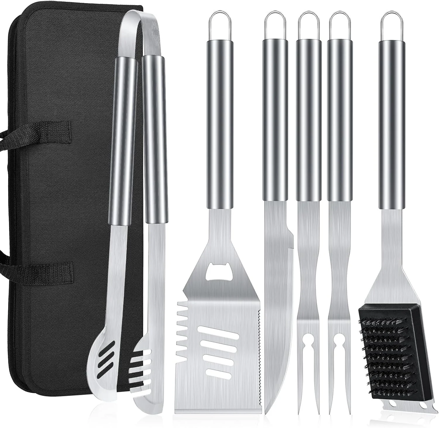 BBQ Tool Grilling Accessories, 16-Inch Stainless Steel BBQ Grill Tools - Image 8
