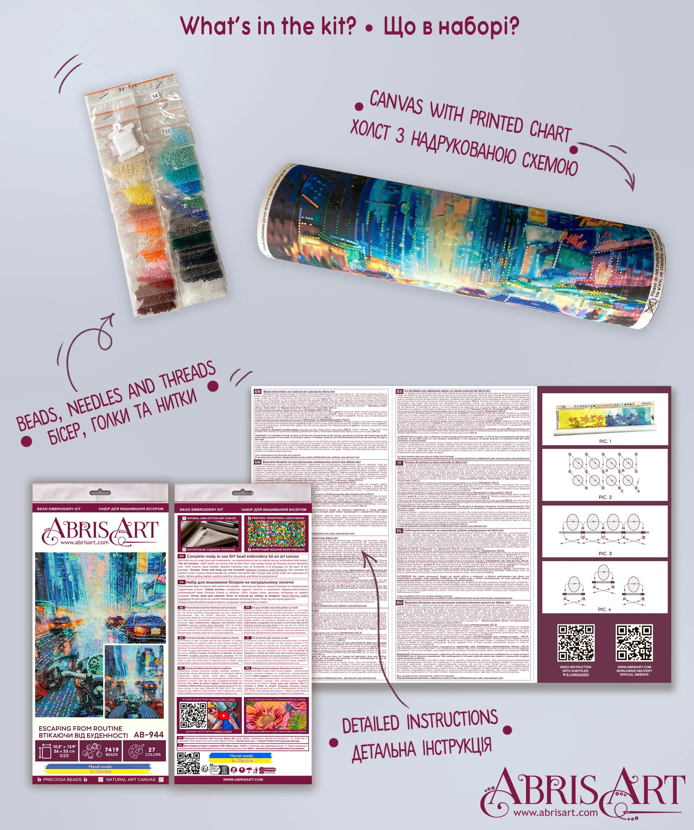 Bead Embroidery Kit - Escaping from routine AB-944 - Image 7