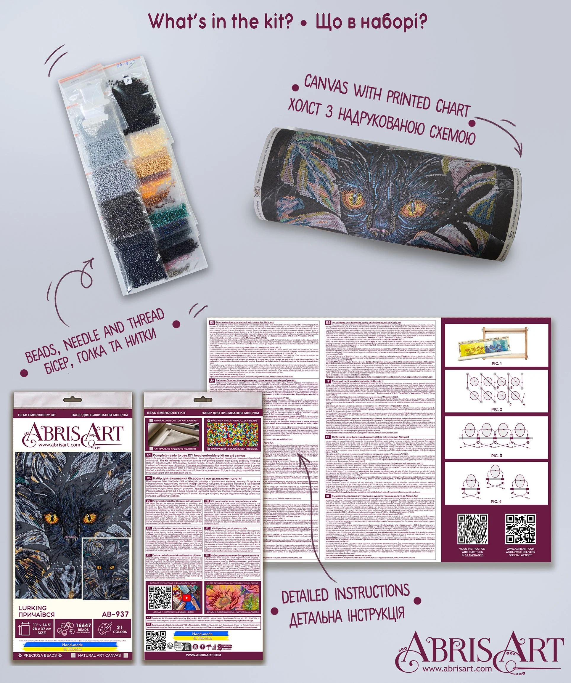 Bead Embroidery Kit - Lurking AB-937 - Image 7