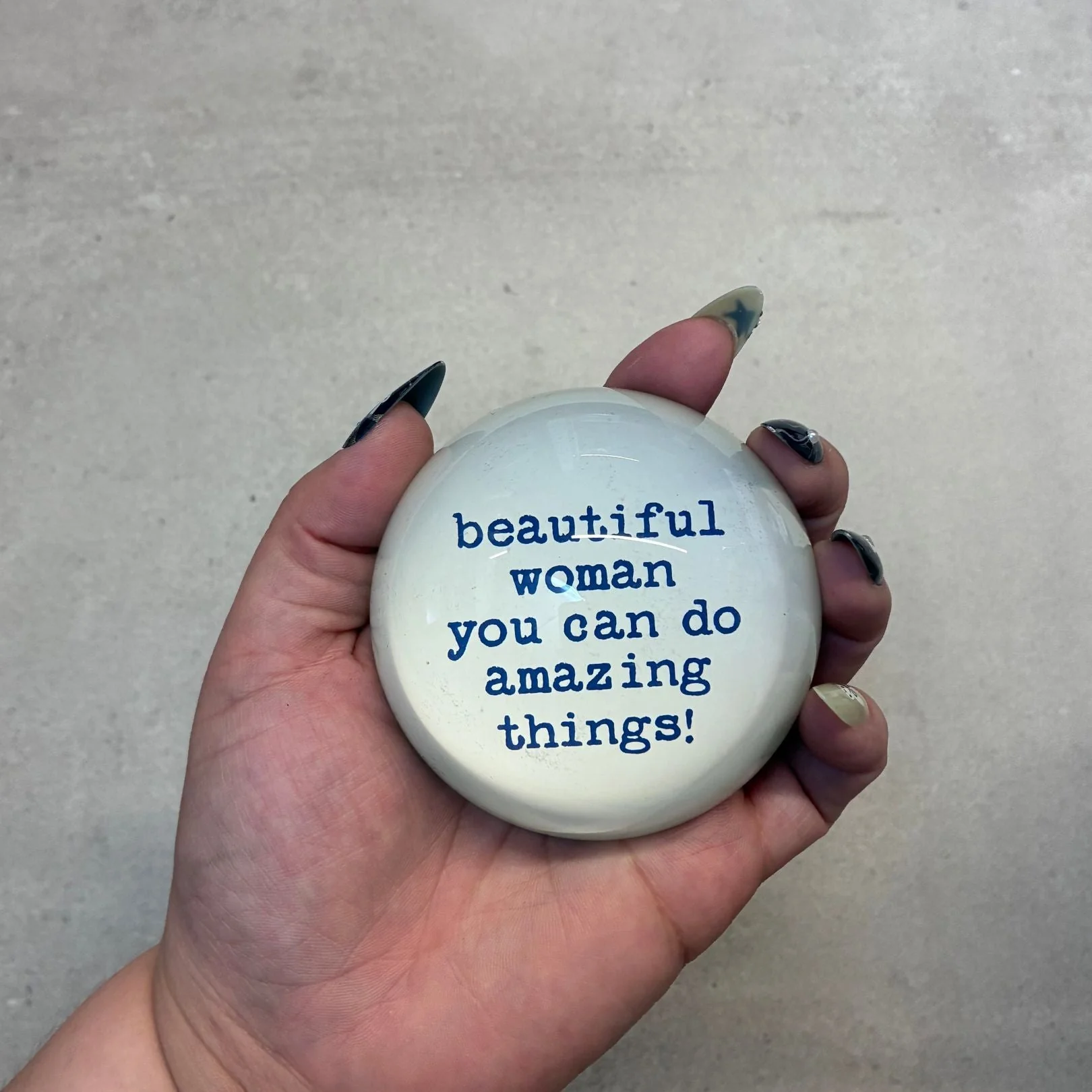 Beautiful Woman You Can Do Amazing Things Glass Dome Paperweight | In a Gift Box - Image 4