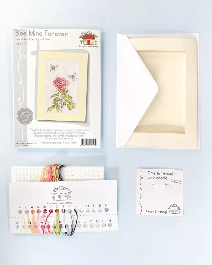 Bee Mine Forever -Thread Pack XGC59-TP Counted Cross Stitch Kit - Image 3