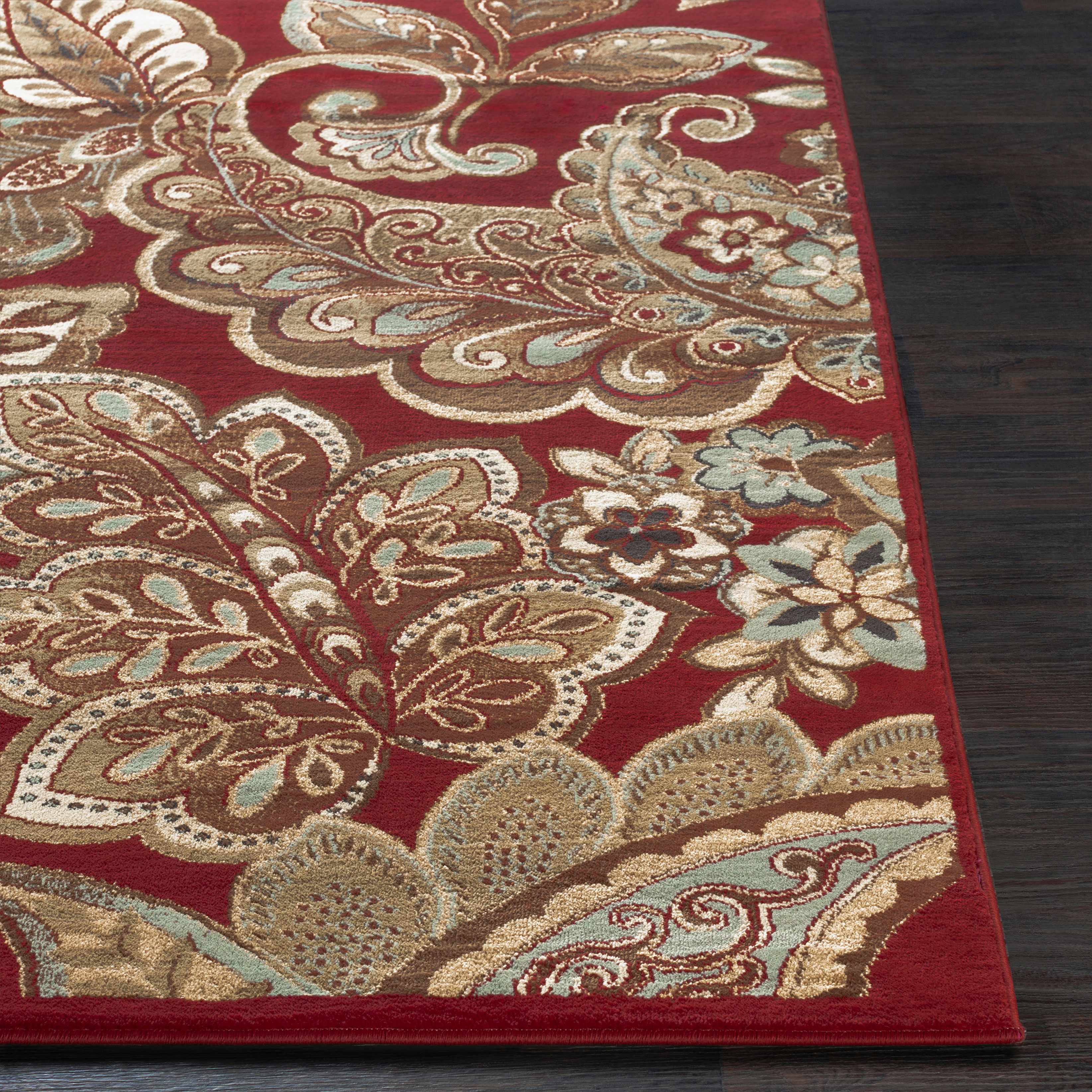Beedeville Red Floral Rug - Image 12