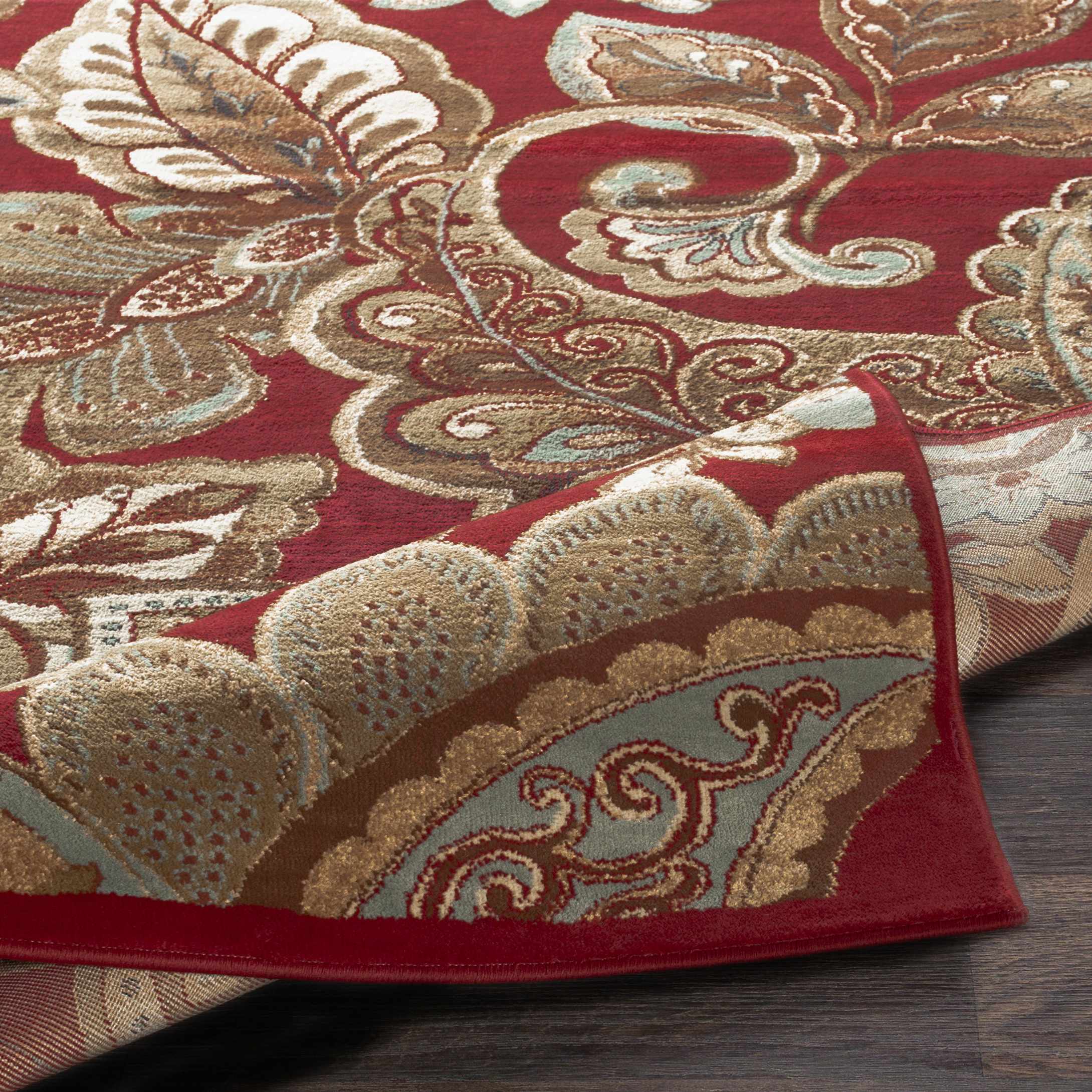 Beedeville Red Floral Rug - Image 5