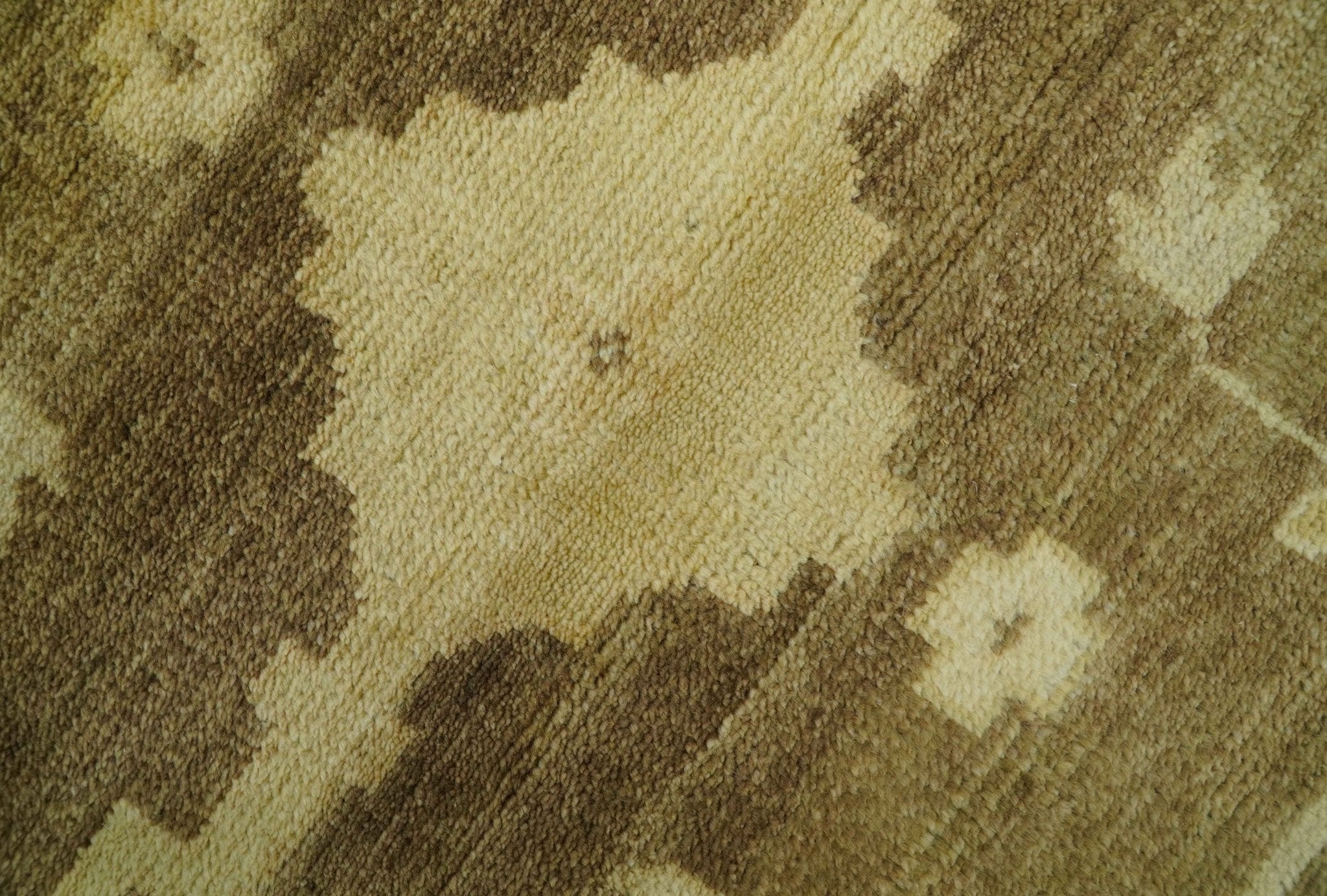 Beige And Brown Traditional Oushak Hand knotted Wool Area Rug - Image 7
